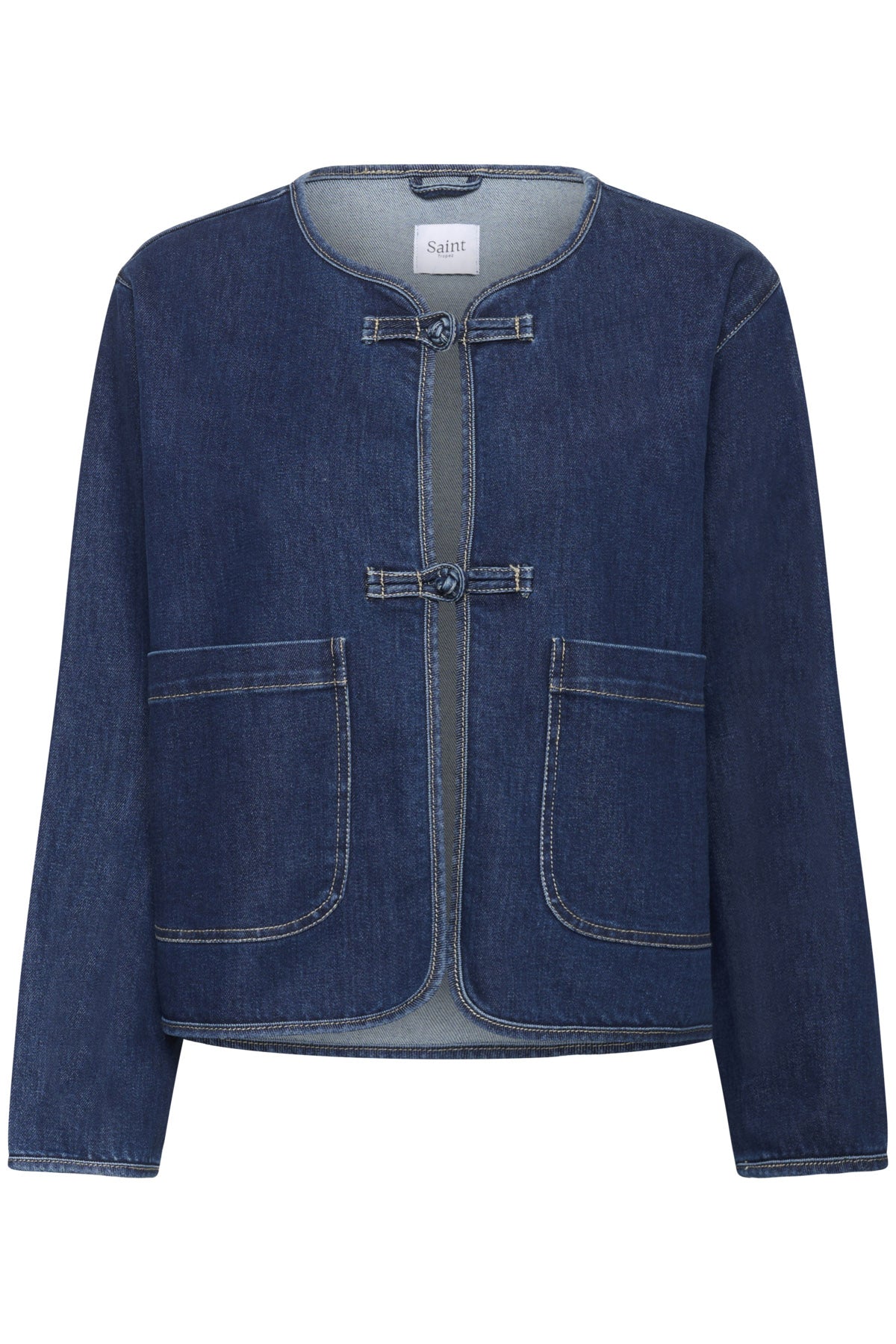 Saint Tropez Oivy Denim Jacket - Medium Blue Denim