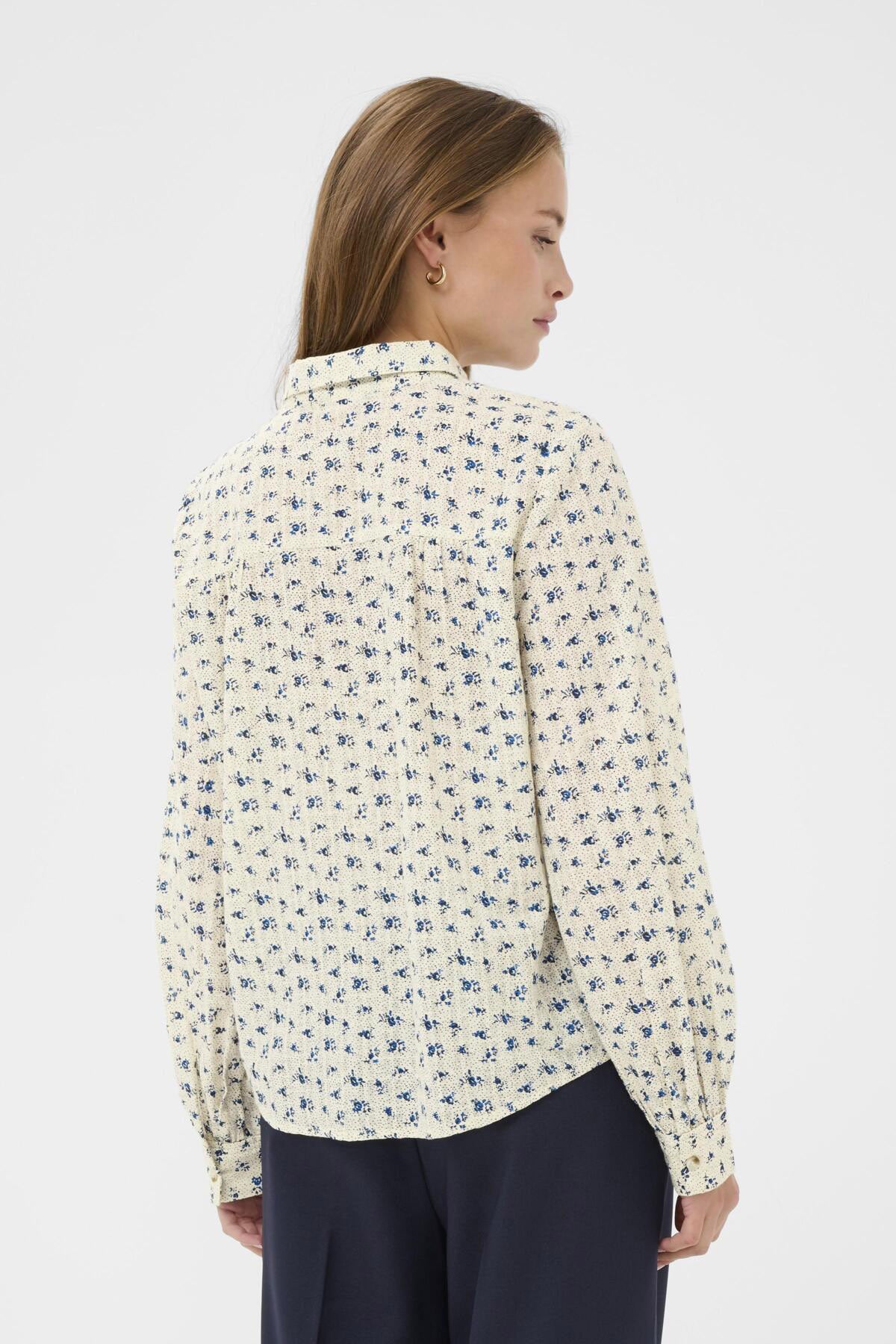 Saint Tropez Omelia Floral Shirt - Turtledove Mini Floral