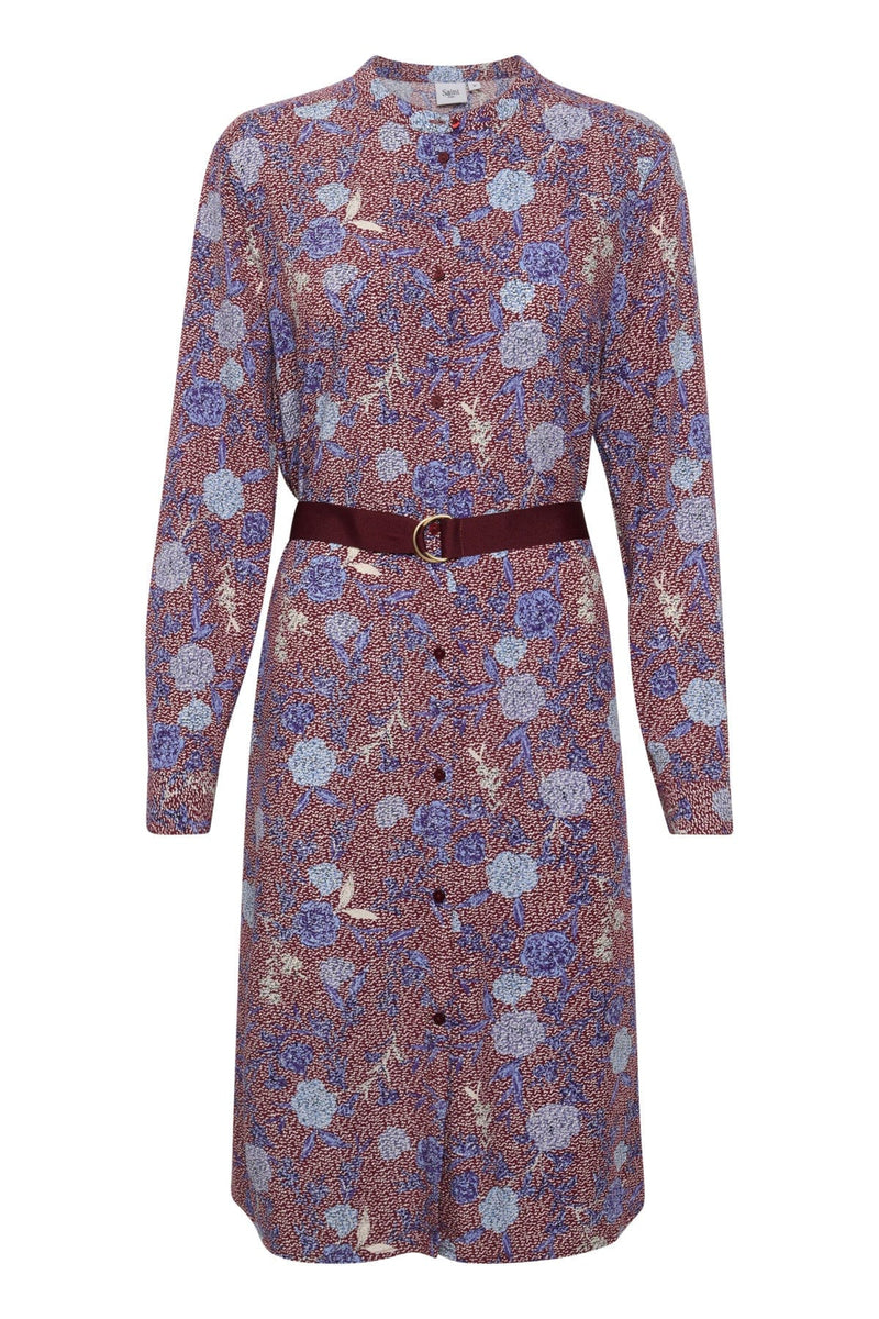 Saint Tropez Palavi Printed Dress Tawny Port Botanical Garden