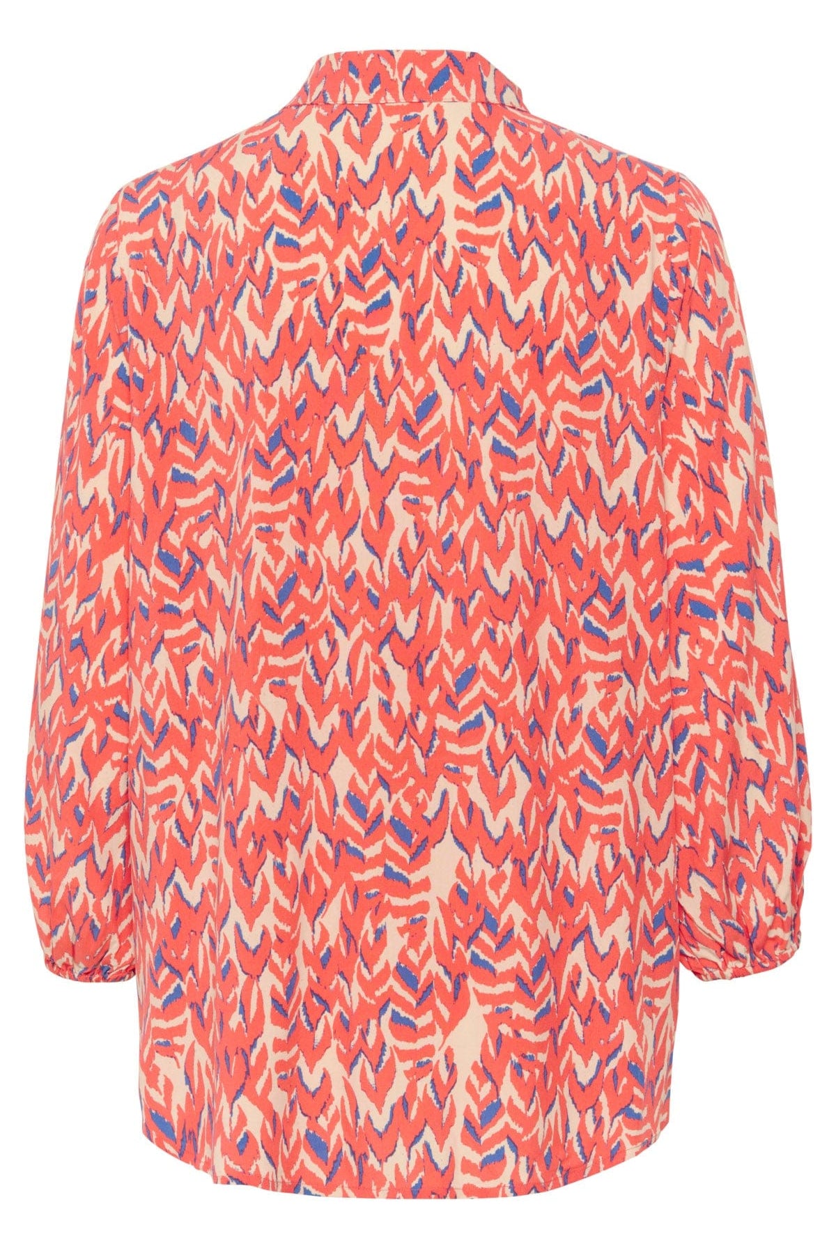 Saint Tropez Palavi Printed Shirt - Sea Coral Soft Leaves