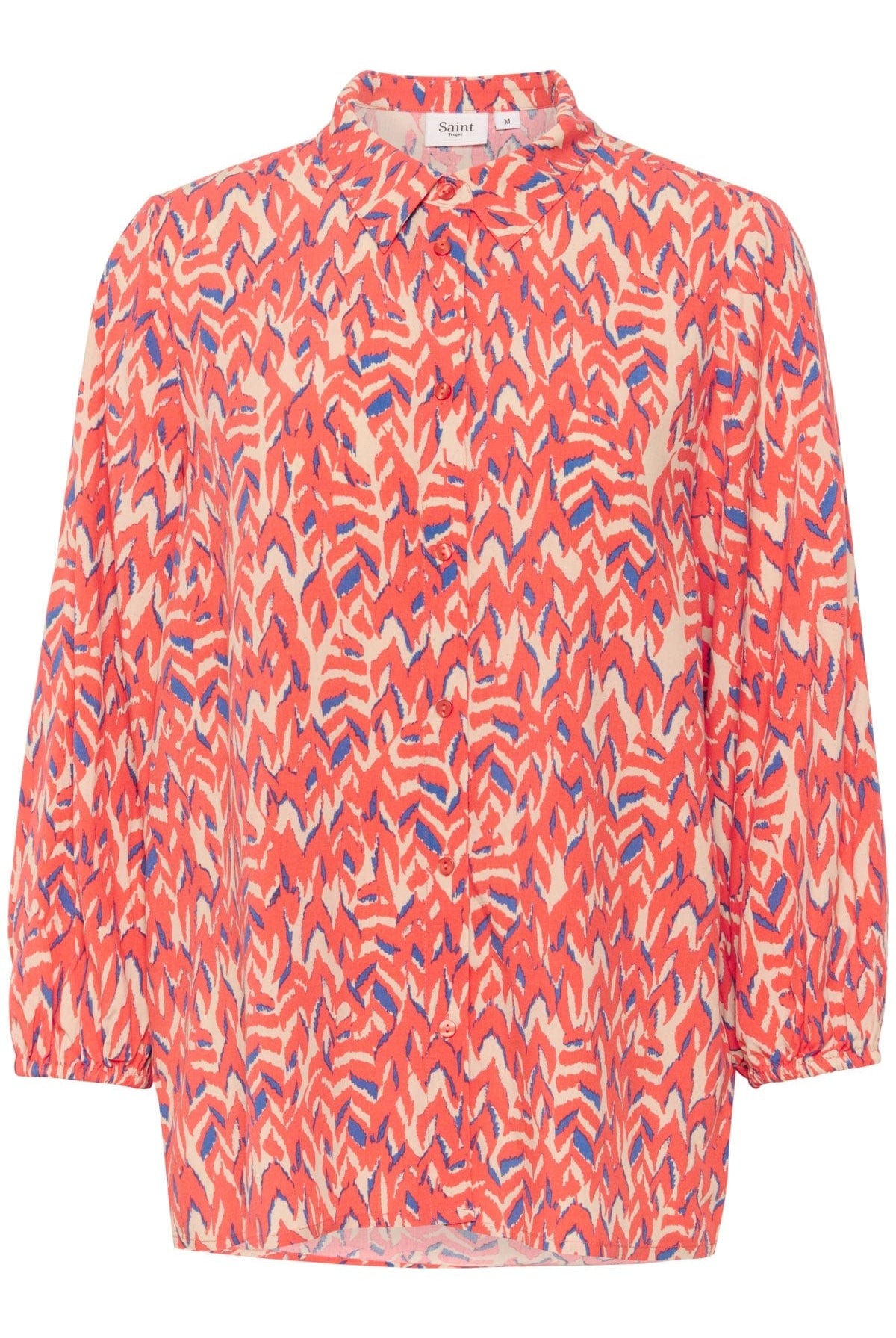 Saint Tropez Palavi Printed Shirt - Sea Coral Soft Leaves