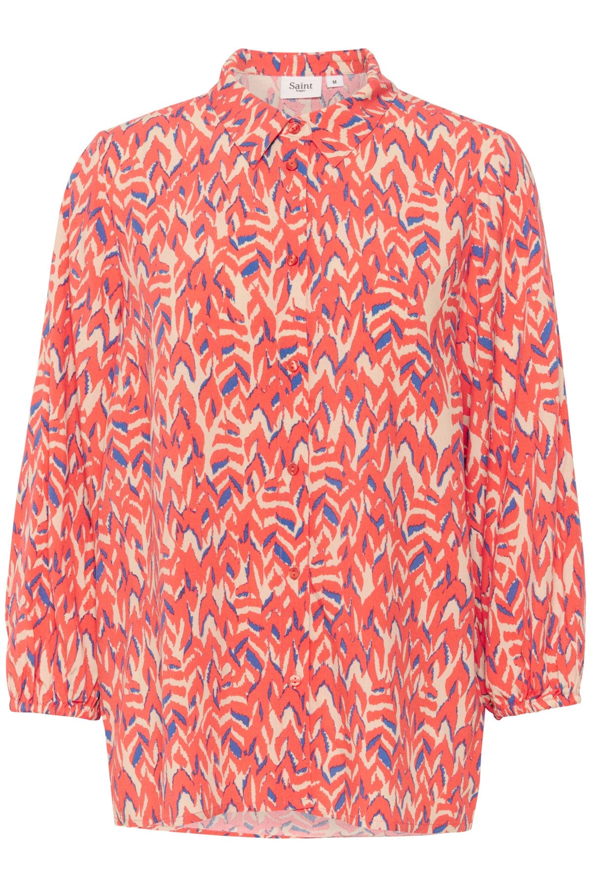 Saint Tropez Palavi Printed Shirt - Sea Coral Soft Leaves