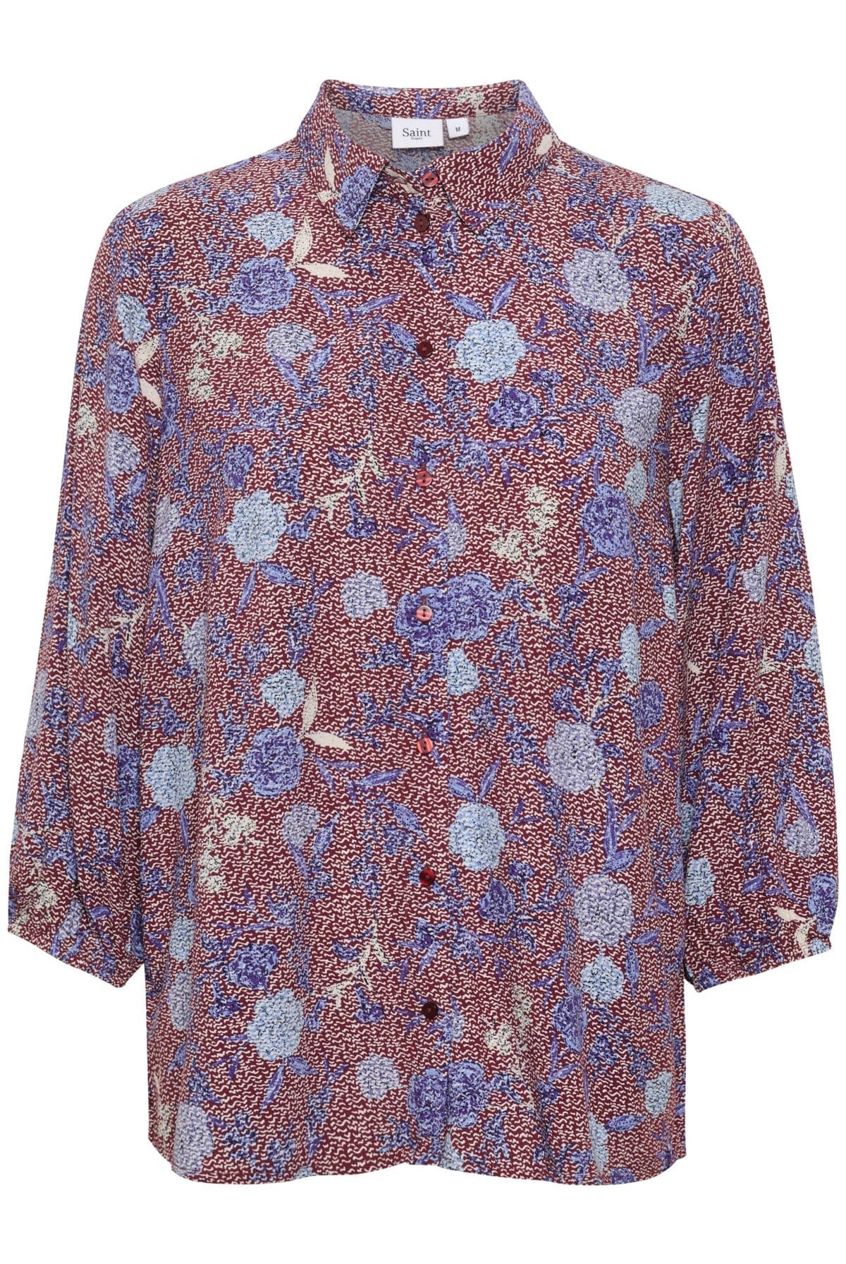 Saint Tropez Palavi Printed Shirt - Tawny Port Botanical Garden