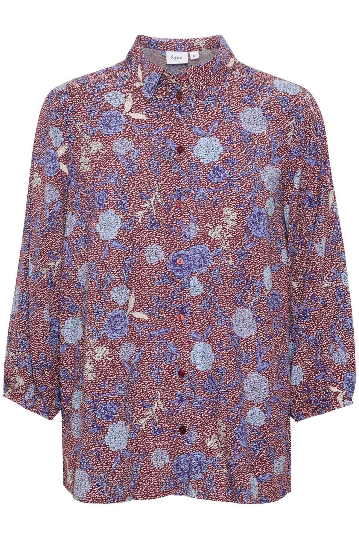 Saint Tropez Palavi Printed Shirt - Tawny Port Botanical Garden