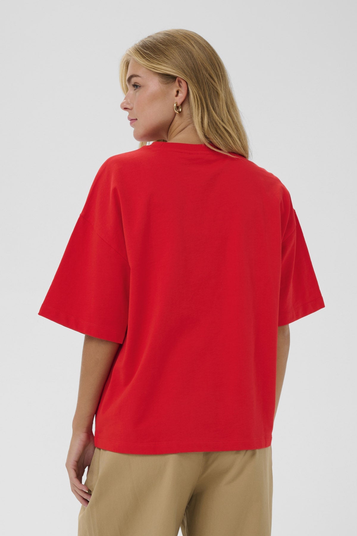 Saint Tropez Panna Organic Cotton T-Shirt - Fiery Red