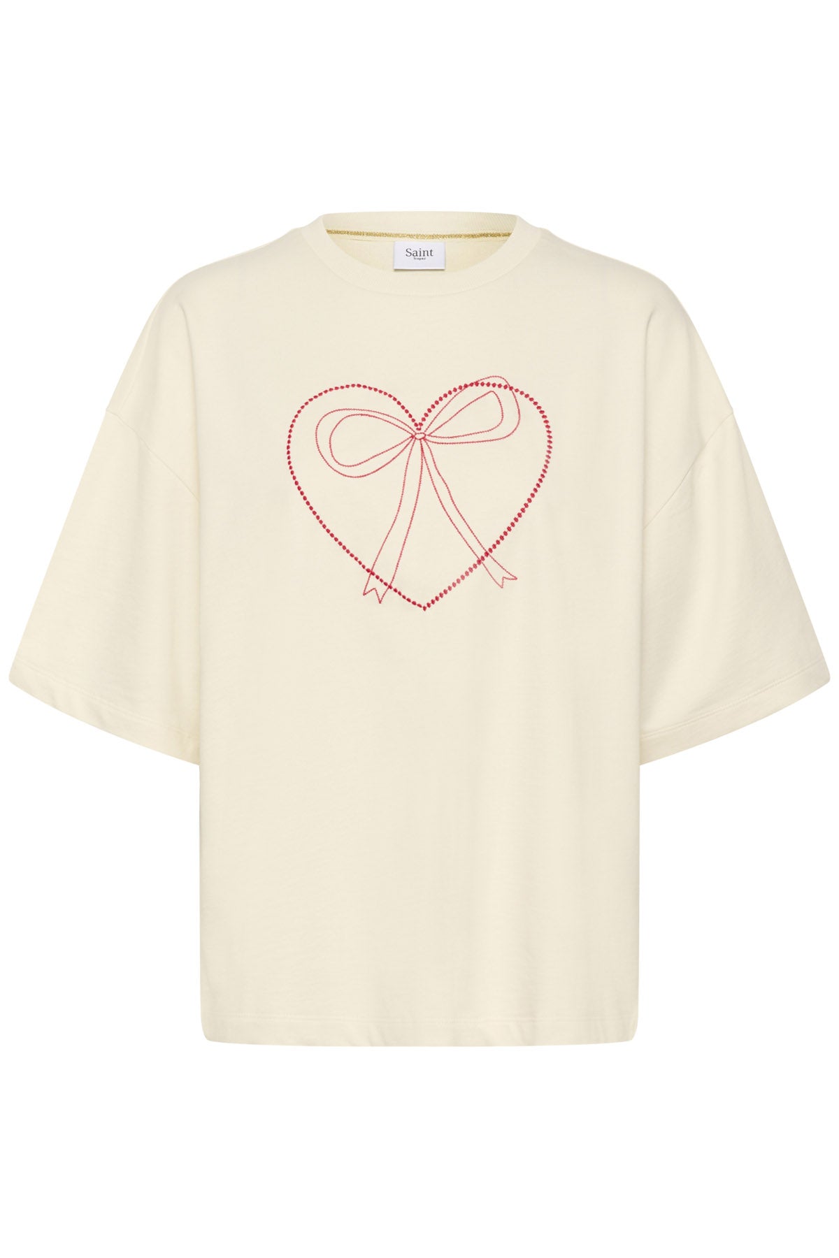 Saint Tropez Pexton Embroidered Heart T-Shirt - Baby's Breath