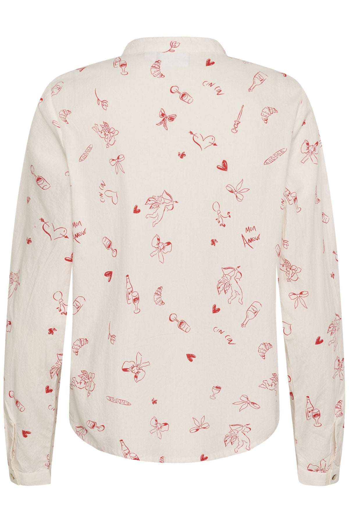 Saint Tropez Ponyo Cupid Printed Shirt - Ice Red Mon Amour