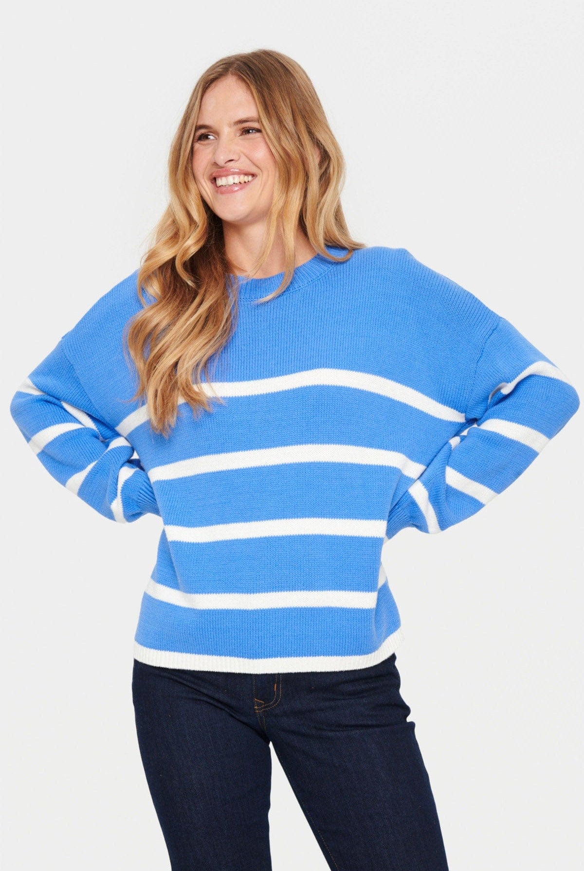 Saint Tropez Terna Stripe Jumper - Ultramarine