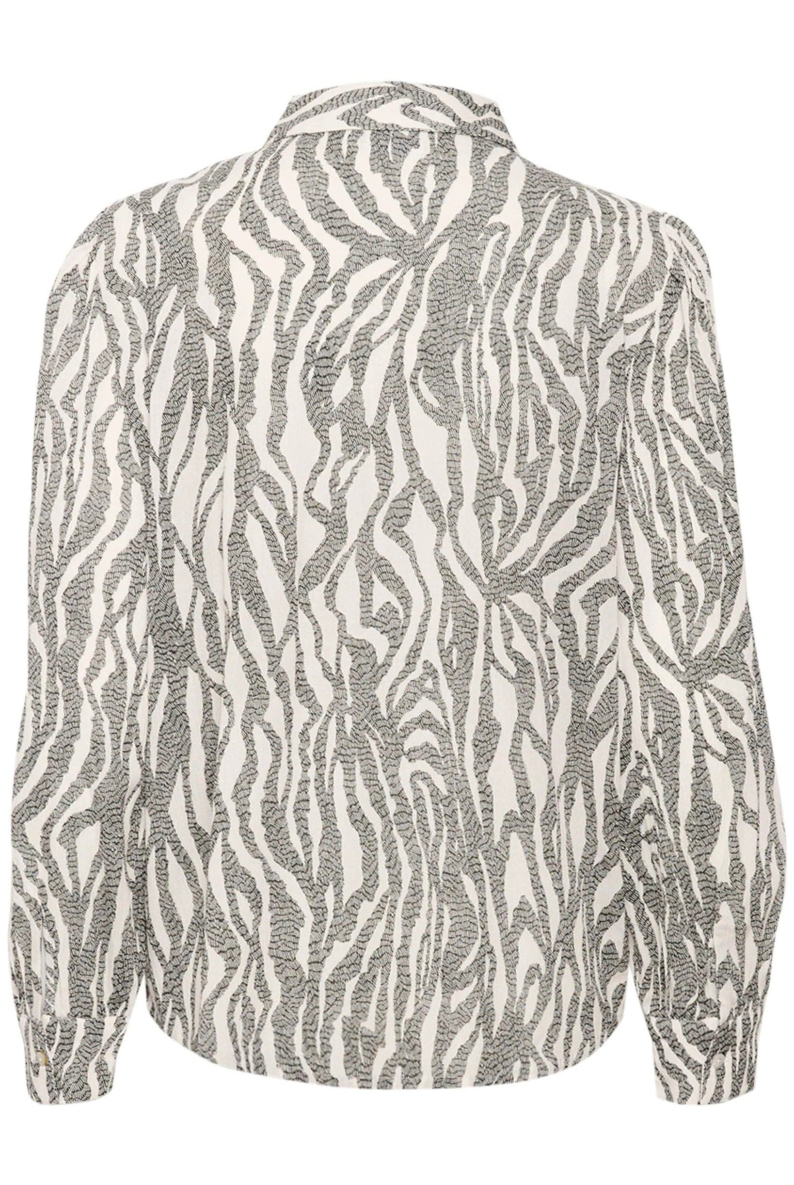 Saint Tropez Vega Printed Shirt - Black Zebra Graphic