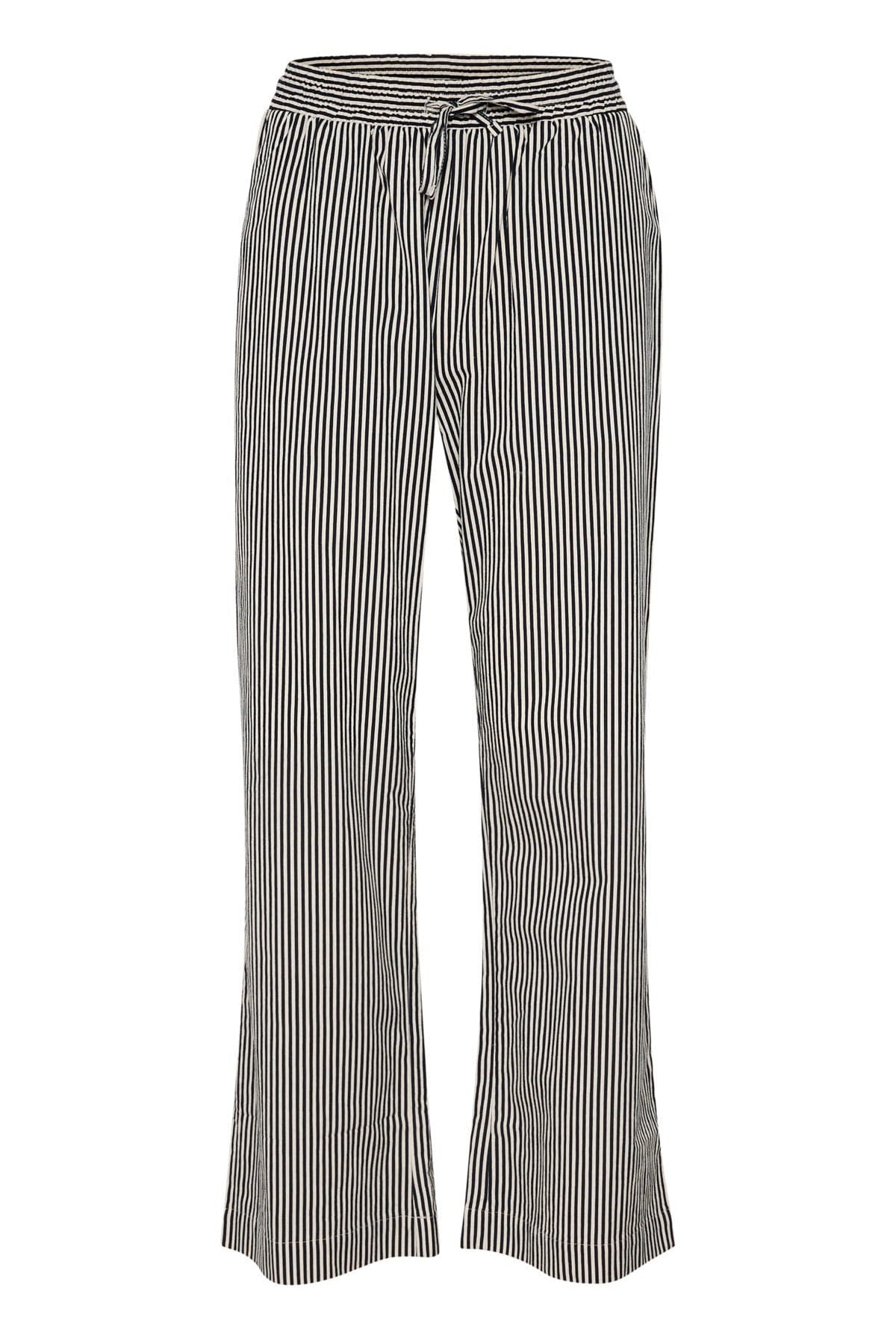Saint Tropez Zalinda Cotton Stripe Trousers - Ice Nightsky Stripe