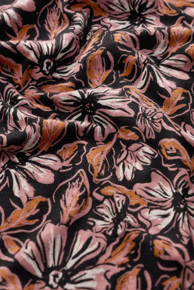 Seasalt 3/4 Embrace Jersey Shirt - Mallow Blooms Pink Grass