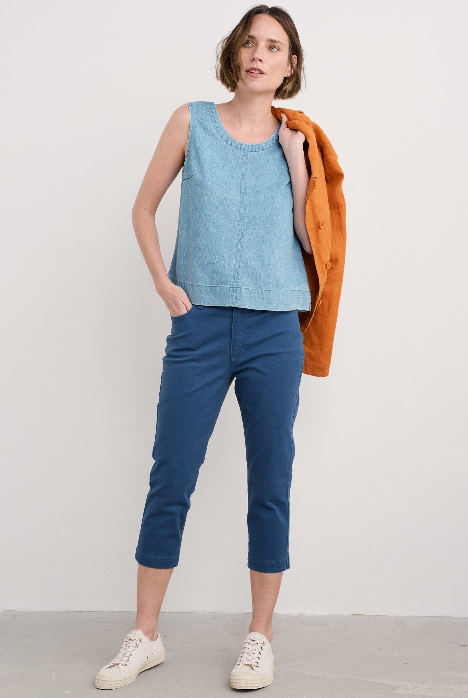 Seasalt Albert Quay Slim Fit Crops - Night
