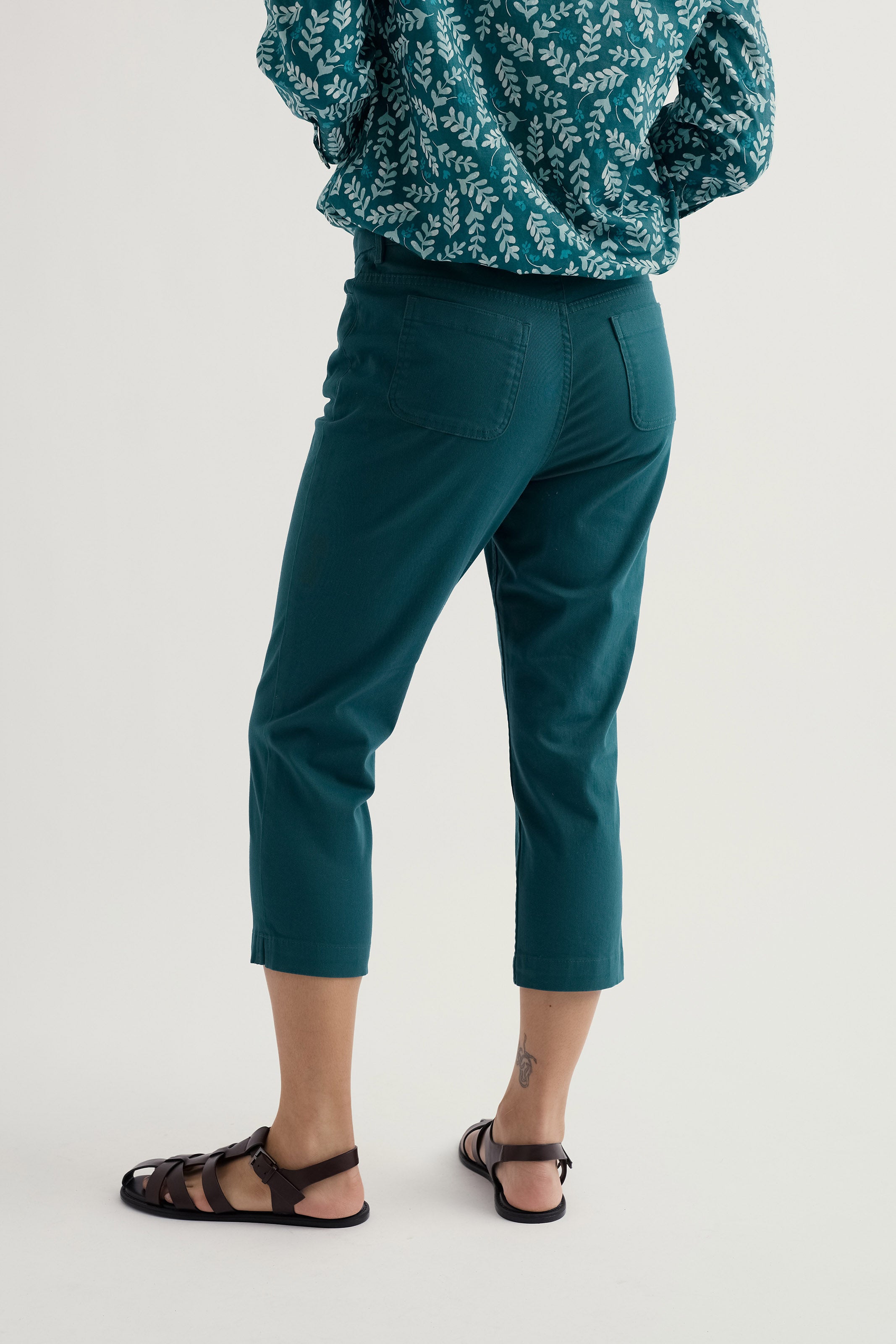 Seasalt Albert Quay Slim Leg Cropped Trousers - Dark Wreckage