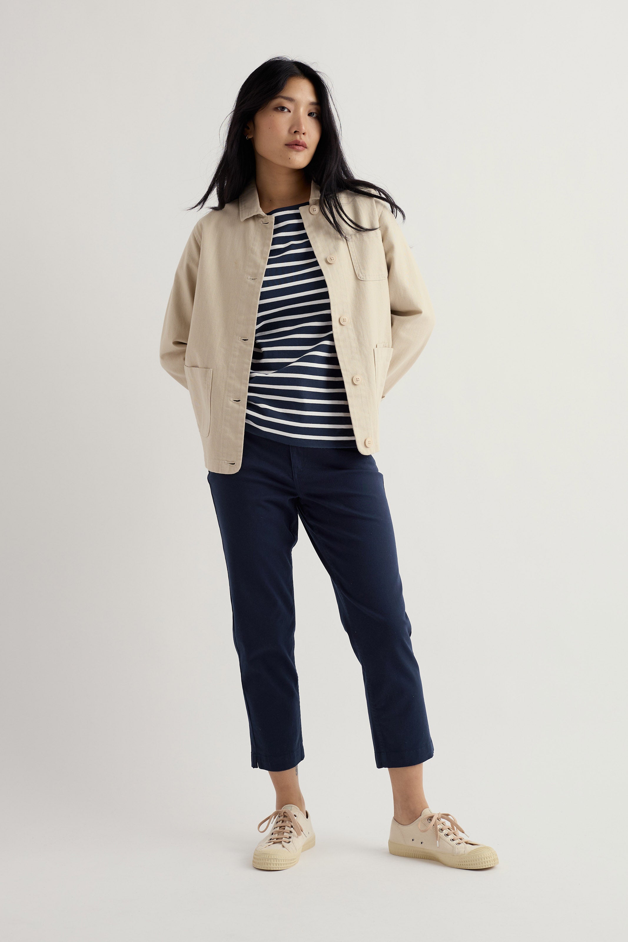 Seasalt Albert Quay Slim Leg Cropped Trousers - Maritime