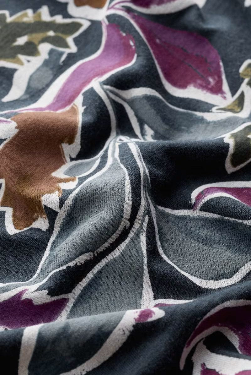 Seasalt Appletree 3/4 Sleeve Top - Inked Foliage Onyx