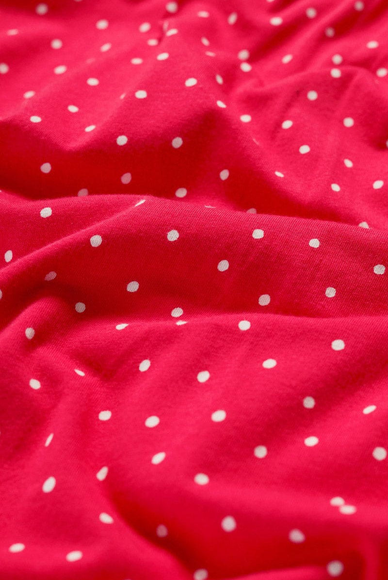 Seasalt April Short Sleeve Dress - Rustic Spot Raspberry