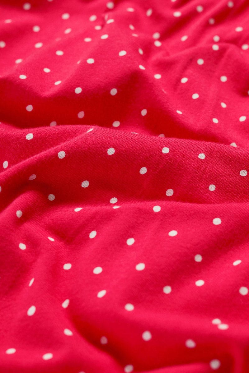 Seasalt April Short Sleeve Dress - Rustic Spot Raspberry