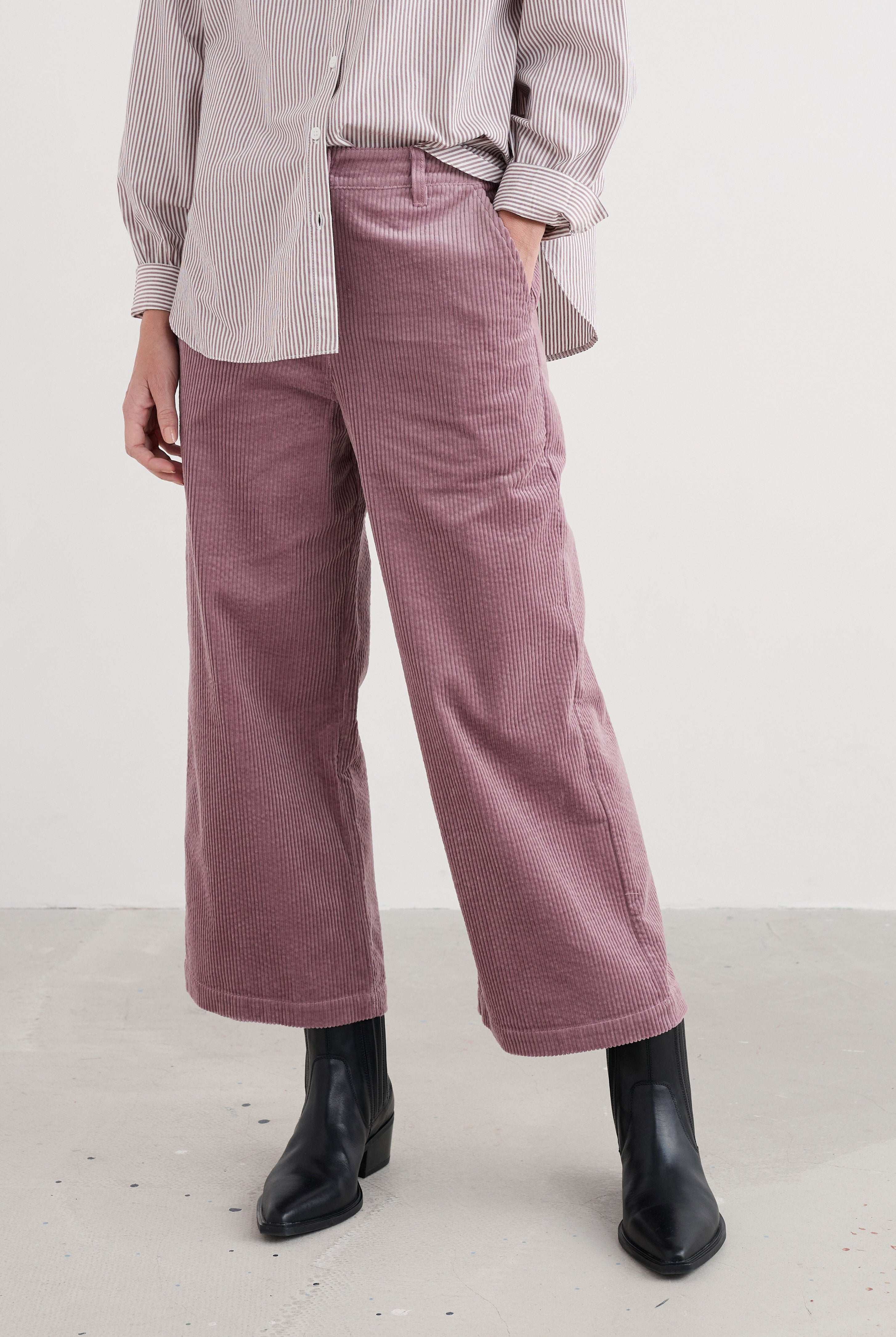 Seasalt Asphodel Cord Trousers - Elderberry