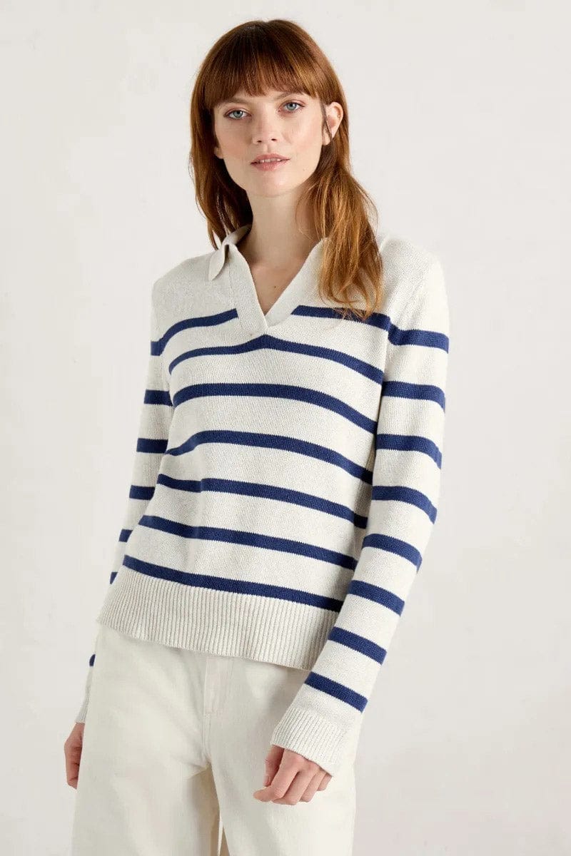 Seasalt Barbizan Collared Jumper - Veneer Ecru Island