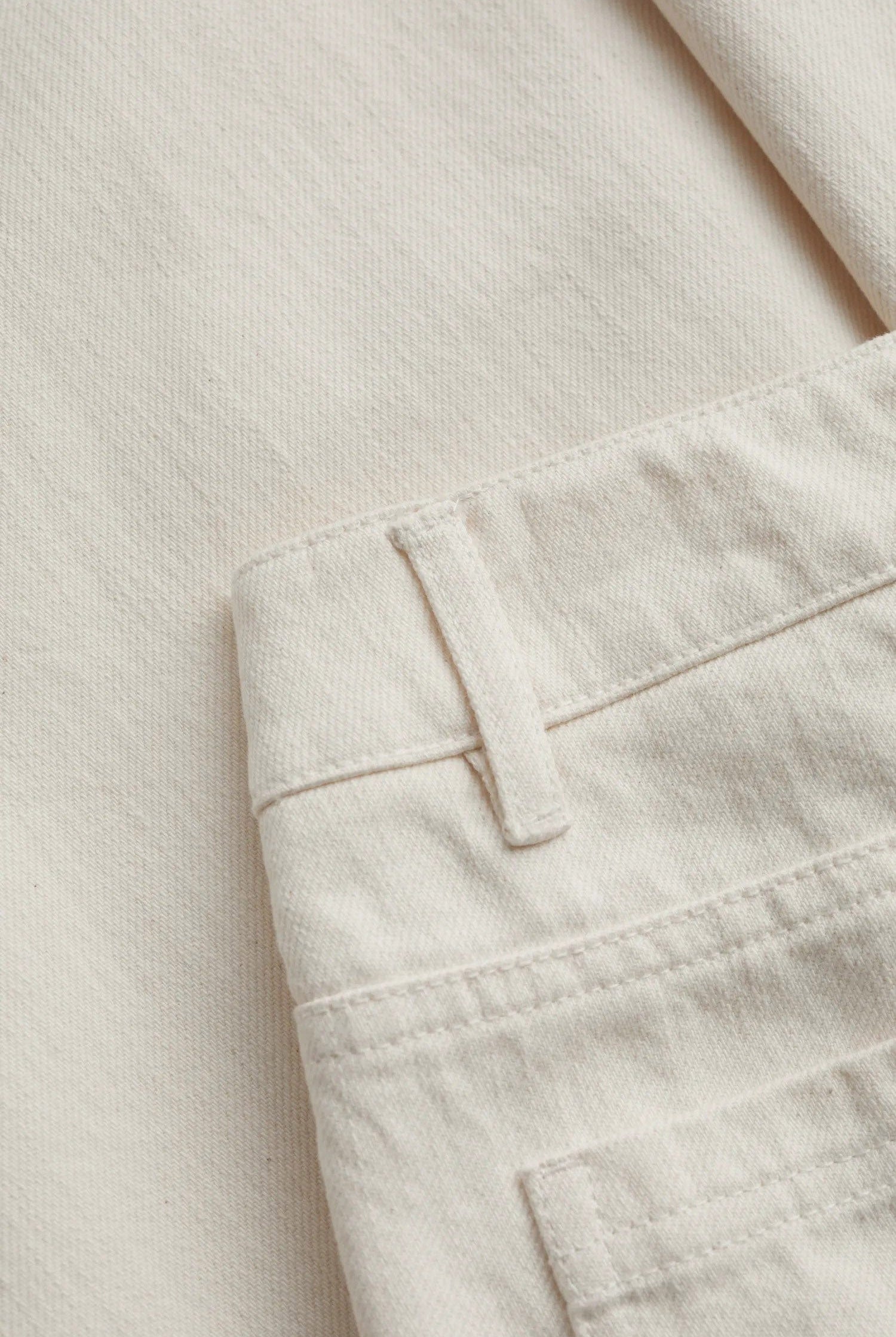 Seasalt Barnes Organic Cotton Denim Crops - Ecru Twill Slub