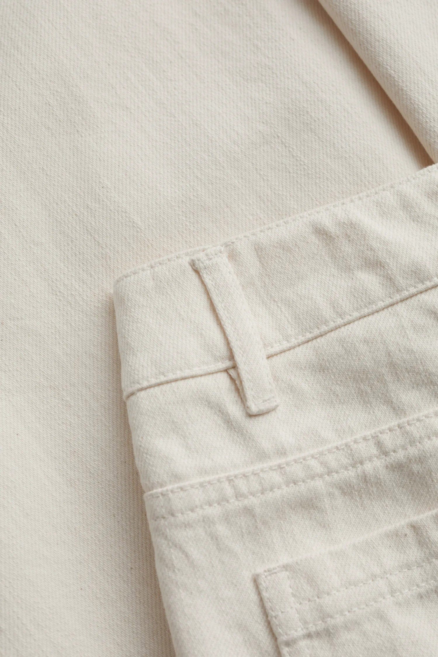 Seasalt Barnes Organic Cotton Denim Crops - Ecru Twill Slub