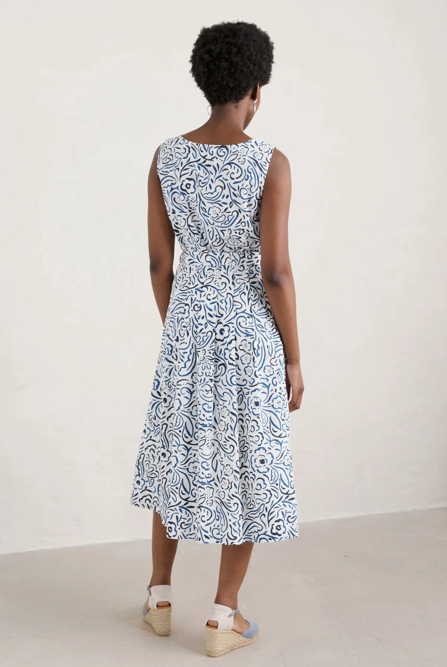 Seasalt Belle Dress - Foliage Doodle Chalk