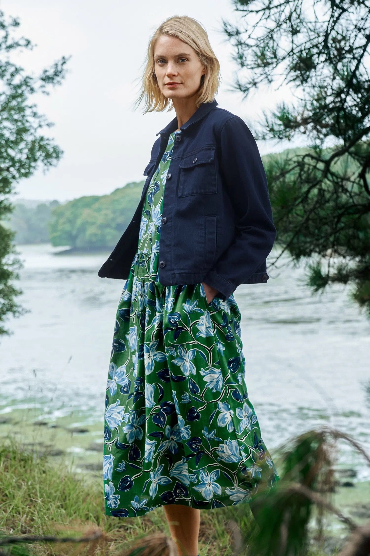 Seasalt Brouse Organic Cotton Dress - Cyclamen Island