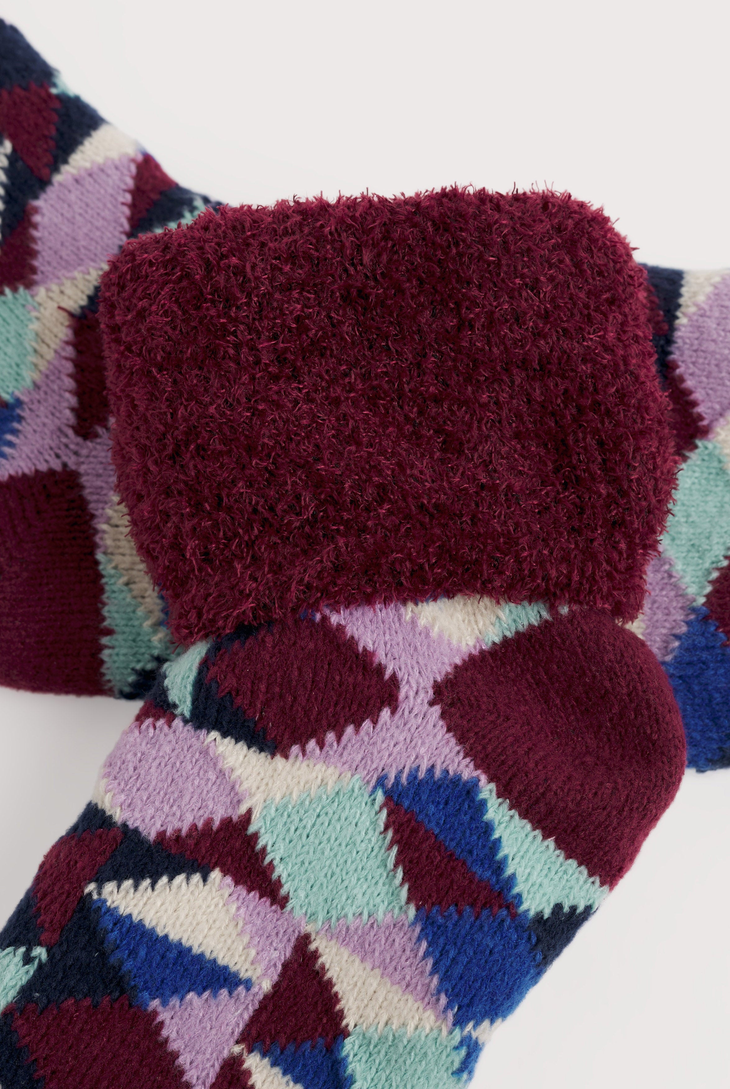 Seasalt Cabin Socks - Cabin Geo Burgandy Mix B-AC35086_36555_OS