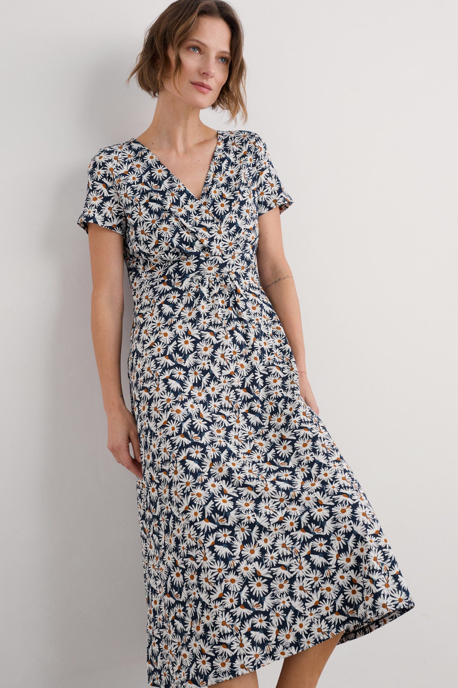 Seasalt Chapelle Dress - Scatter Daisy Maritime