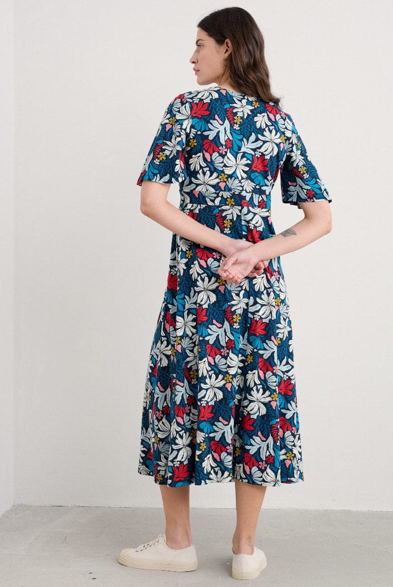 Seasalt Chateaux Dress - Seaweed Flower Maritime