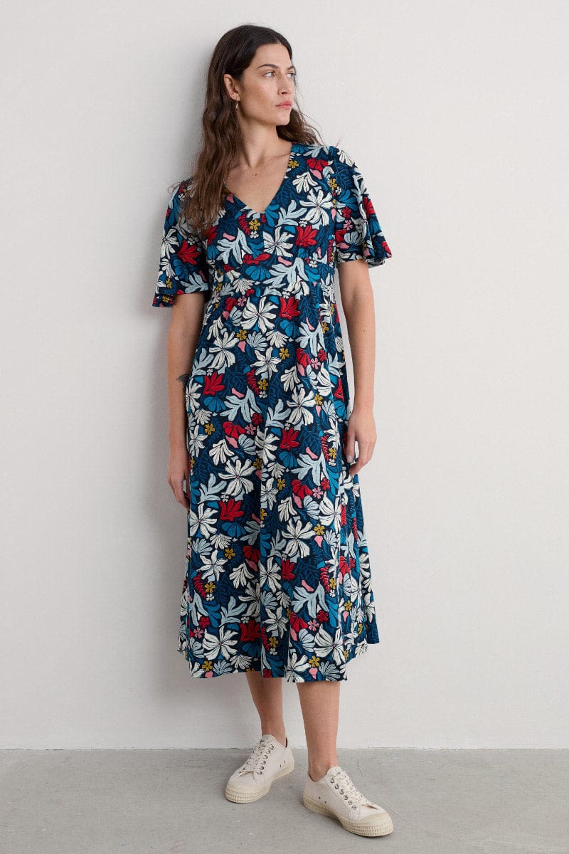 Seasalt Chateaux Dress - Seaweed Flower Maritime