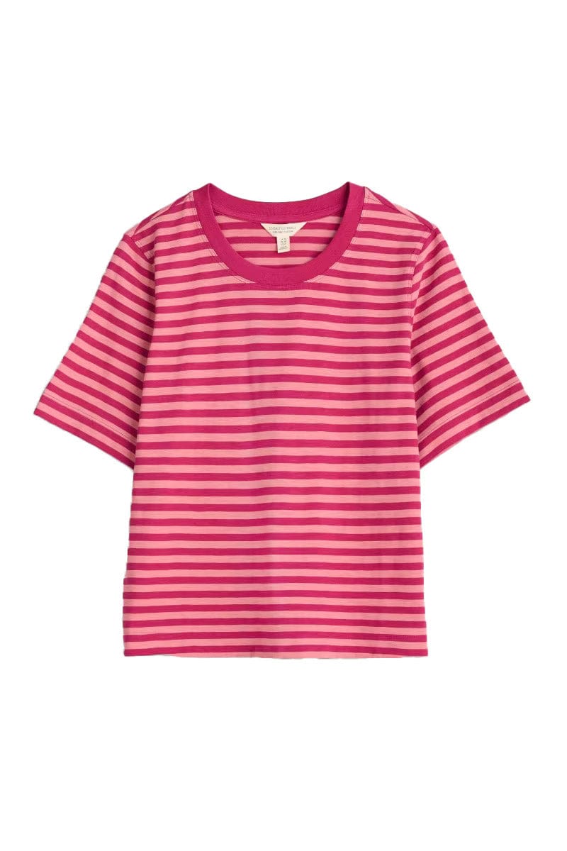 Seasalt Copseland Striped T-Shirt - Mini Cornish Charm Wild Rose
