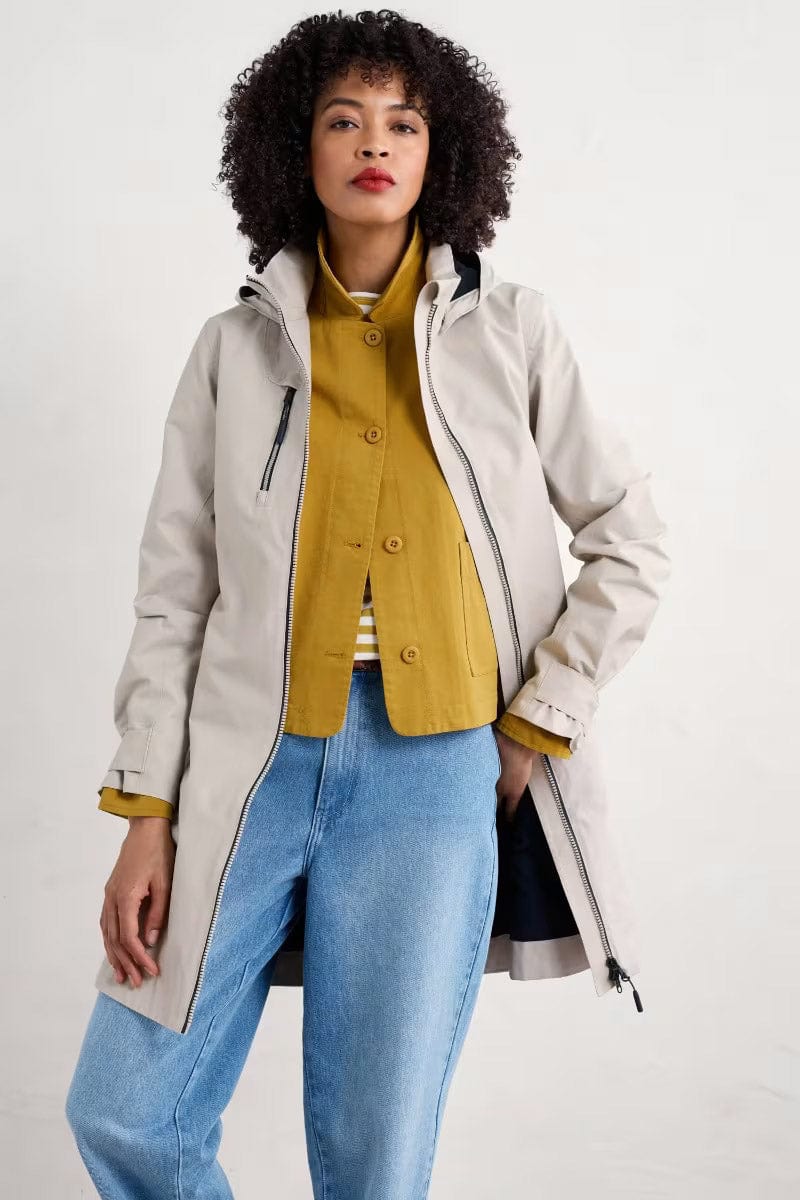 Seasalt Coverack Coat Waterproof - Driftwood
