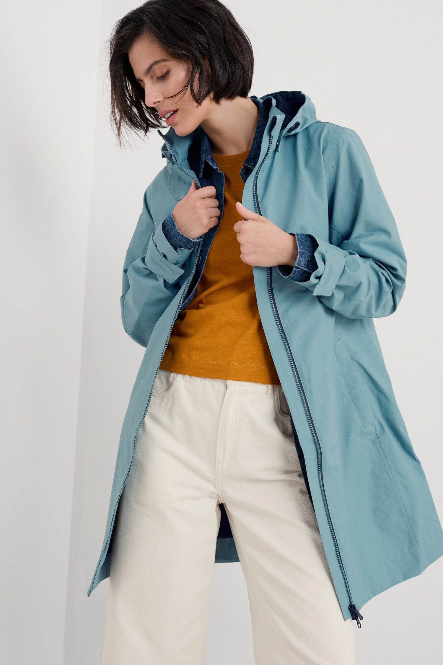 Seasalt Coverack Waterproof Coat - Hail