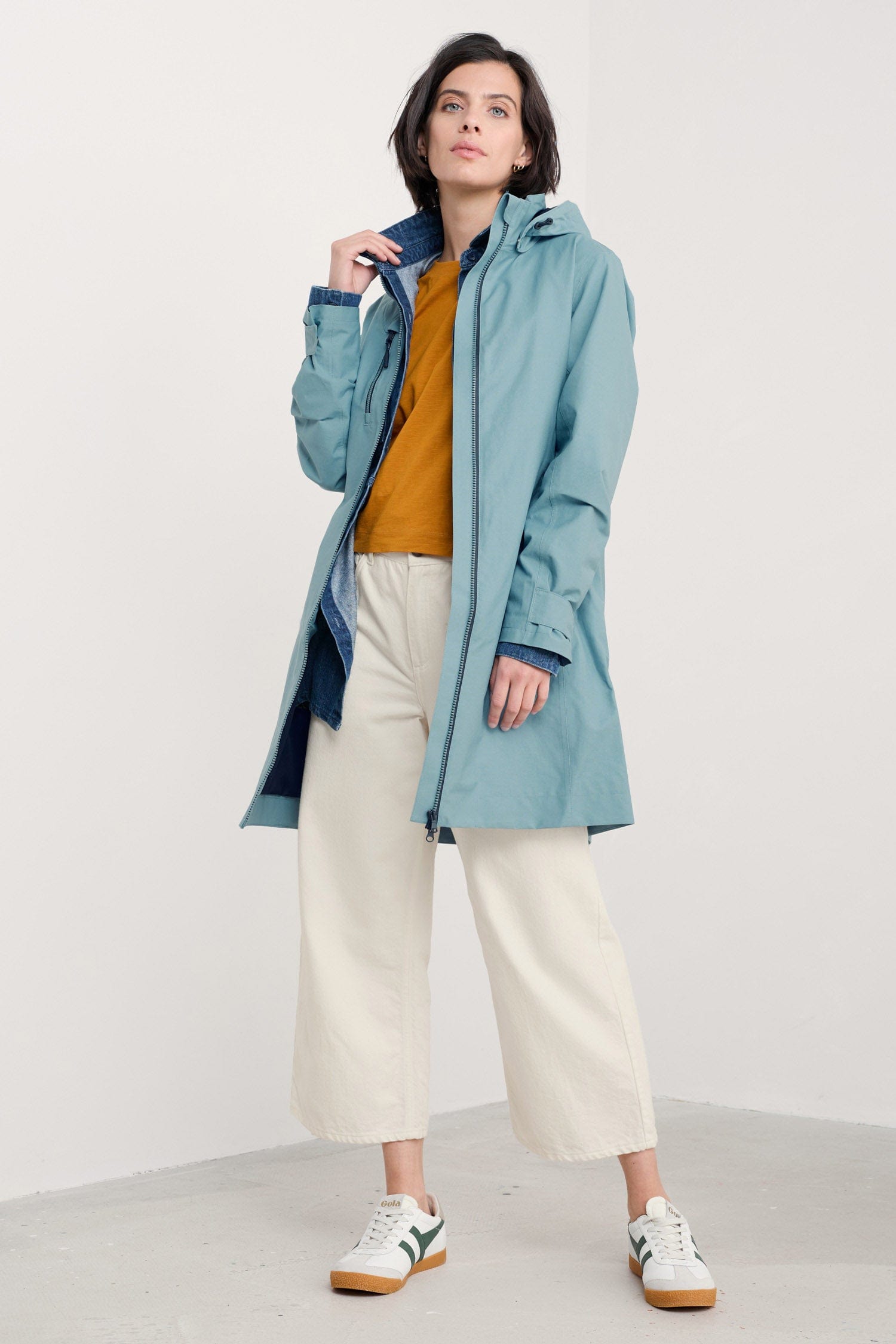Seasalt Coverack Waterproof Coat - Hail