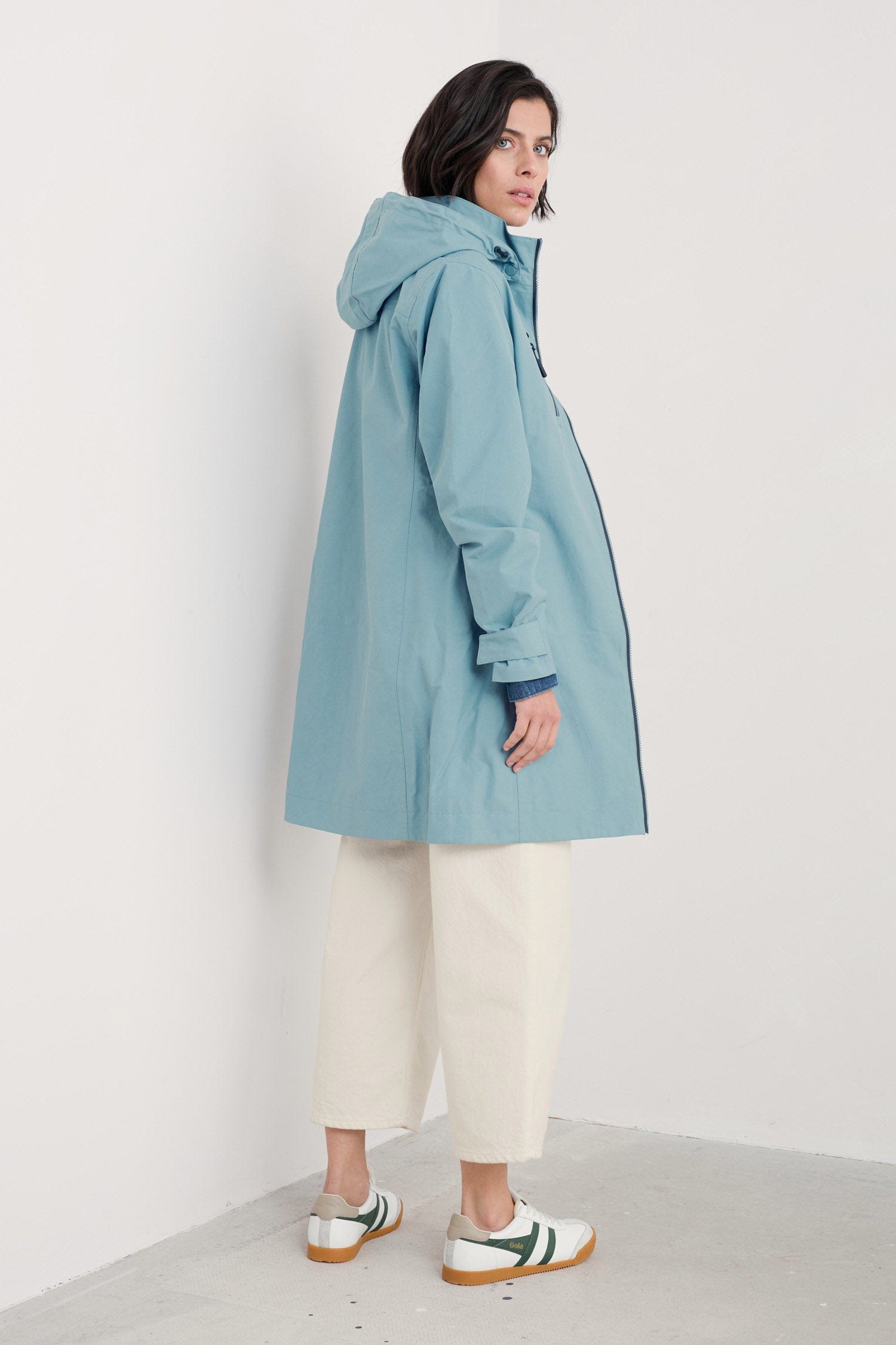 Seasalt Coverack Waterproof Coat - Hail