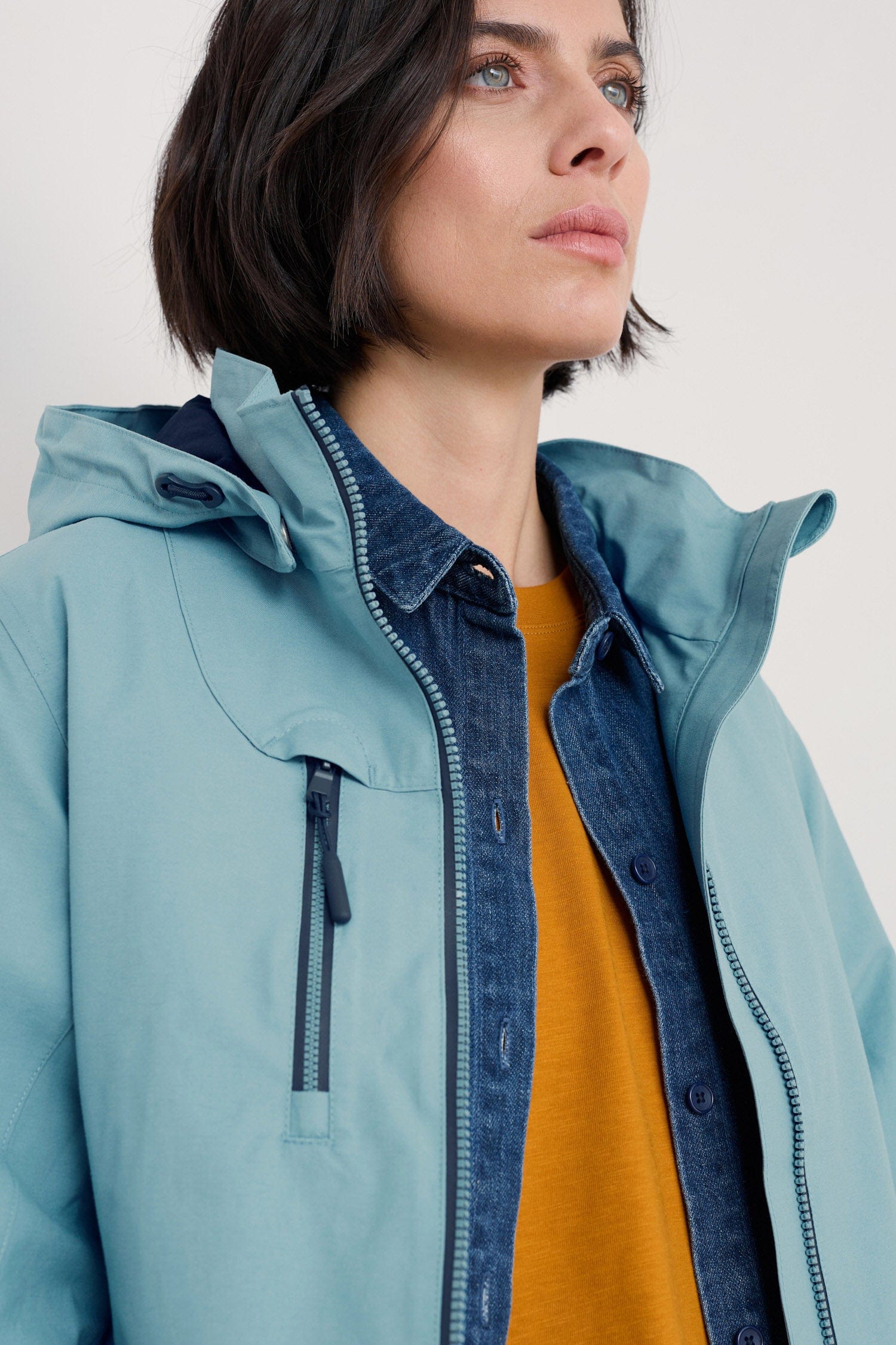 Seasalt Coverack Waterproof Coat - Hail