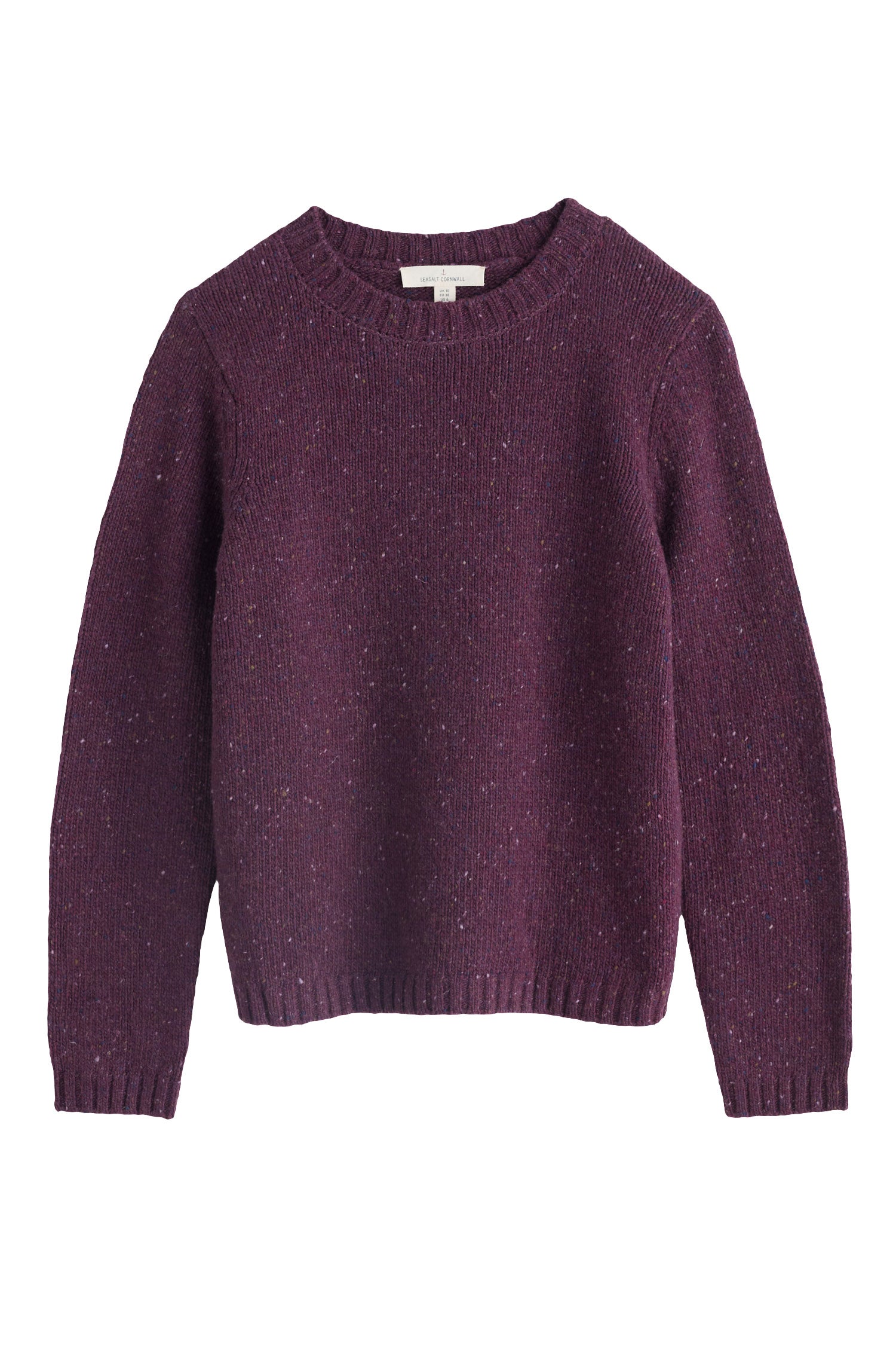Seasalt Dawson Pick Merino Wool Blend Jumper - Grape B-WM38389_37128_18