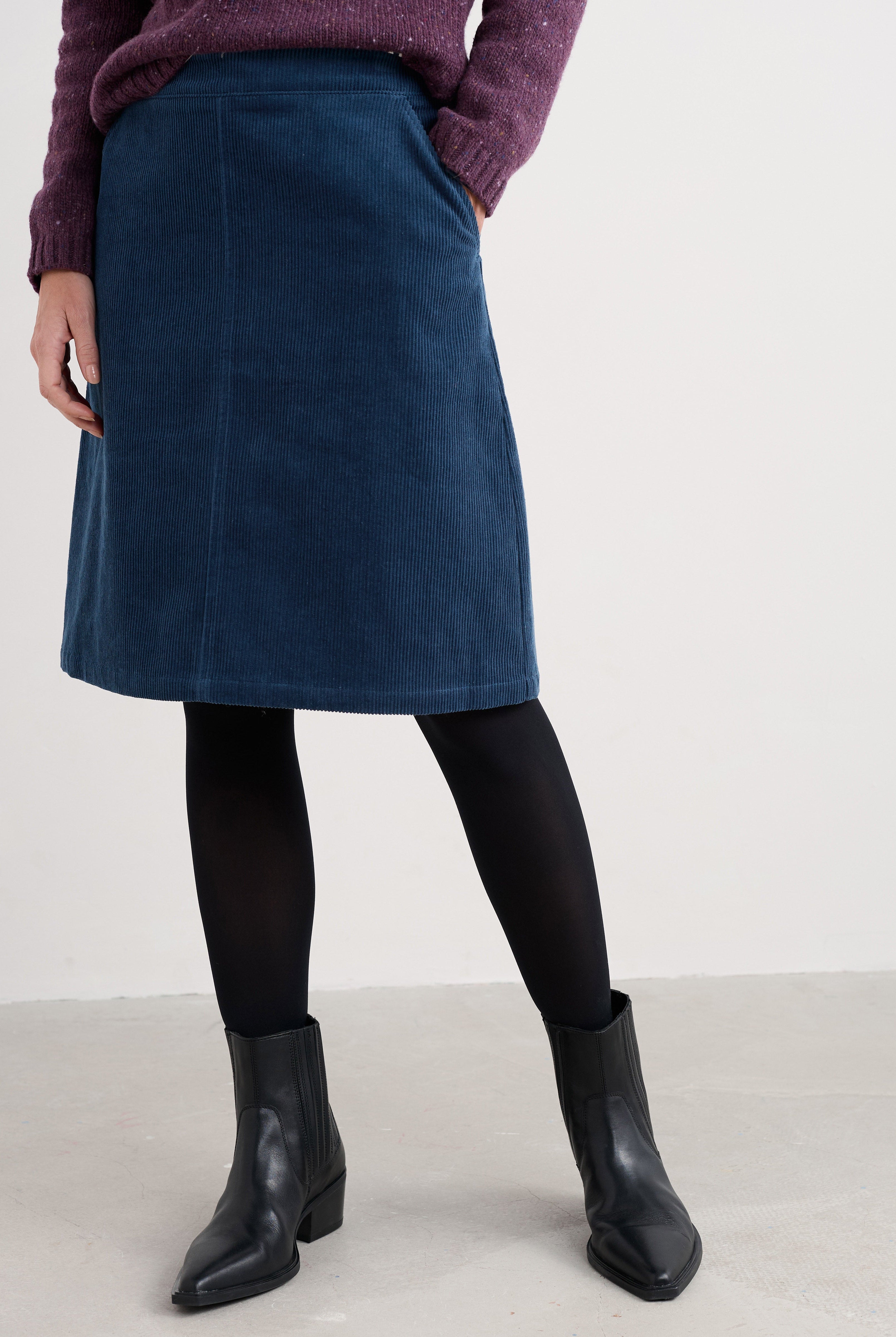 Seasalt Dovetail A-Line Skirt - Sea Cave