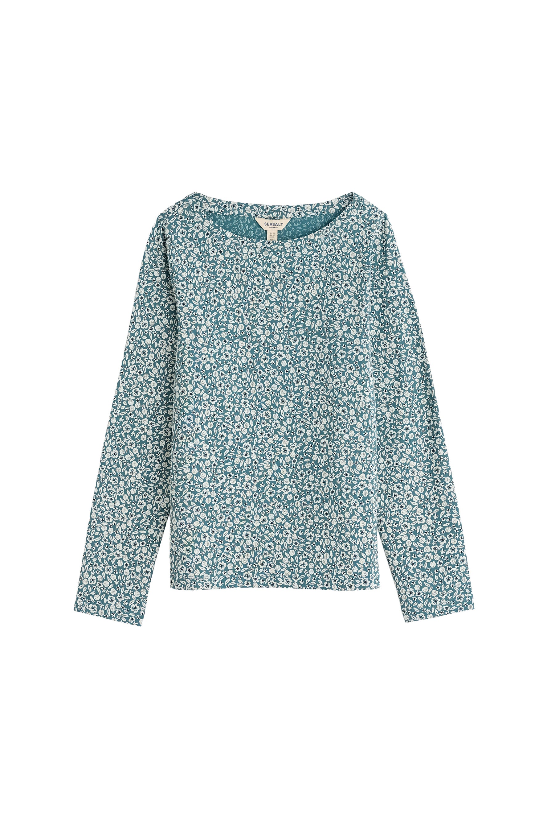 Seasalt Easel Organic Cotton Top - Pressed Ditsy Estuary