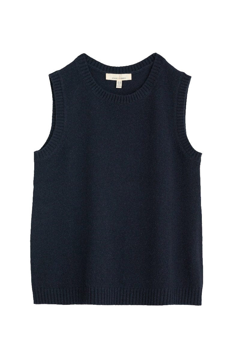 Seasalt East View Knitted Sleeveless Jumper - Maritime