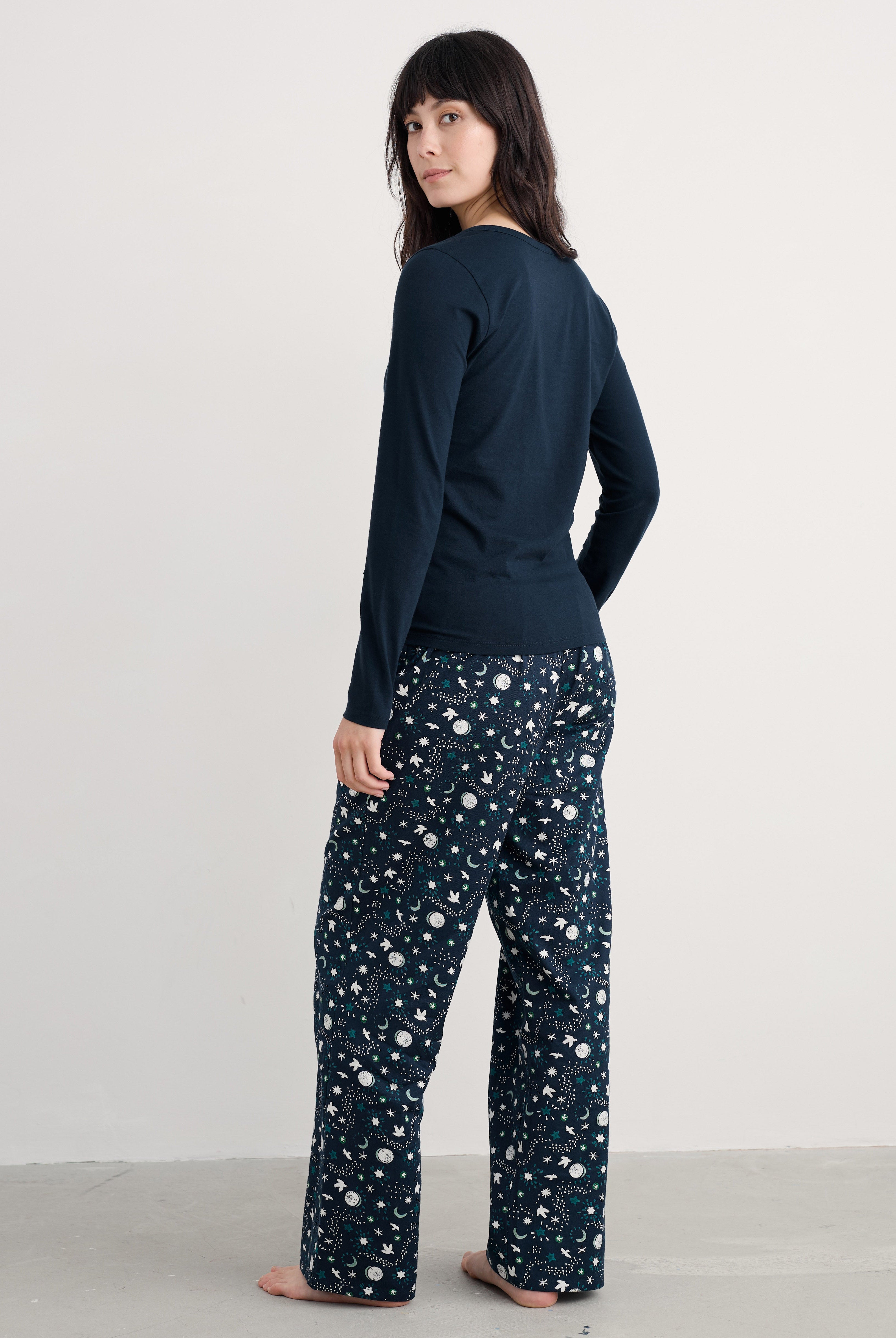 Seasalt Evening Path Pyjamas - Starry Night Maritime