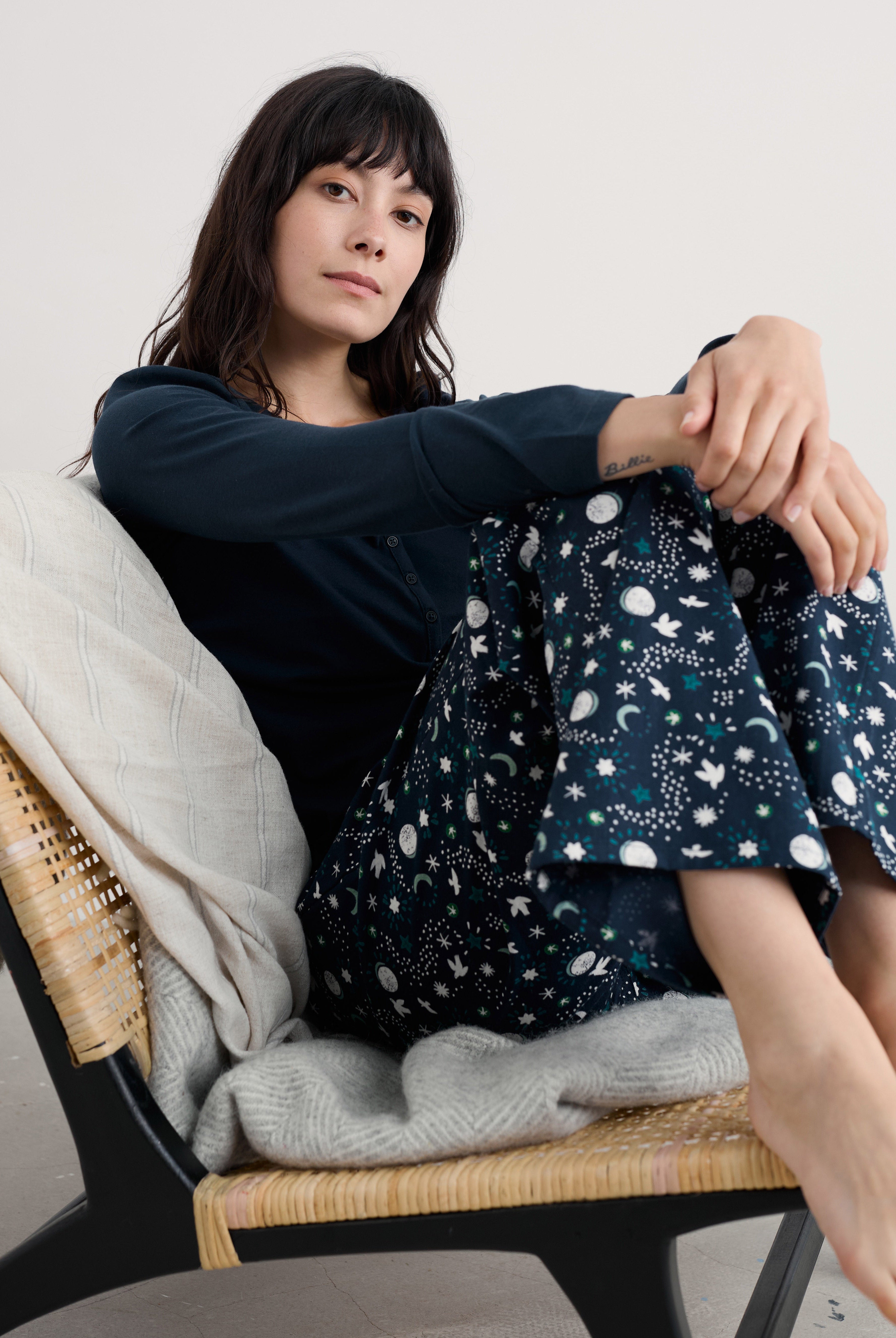 Seasalt Evening Path Pyjamas - Starry Night Maritime
