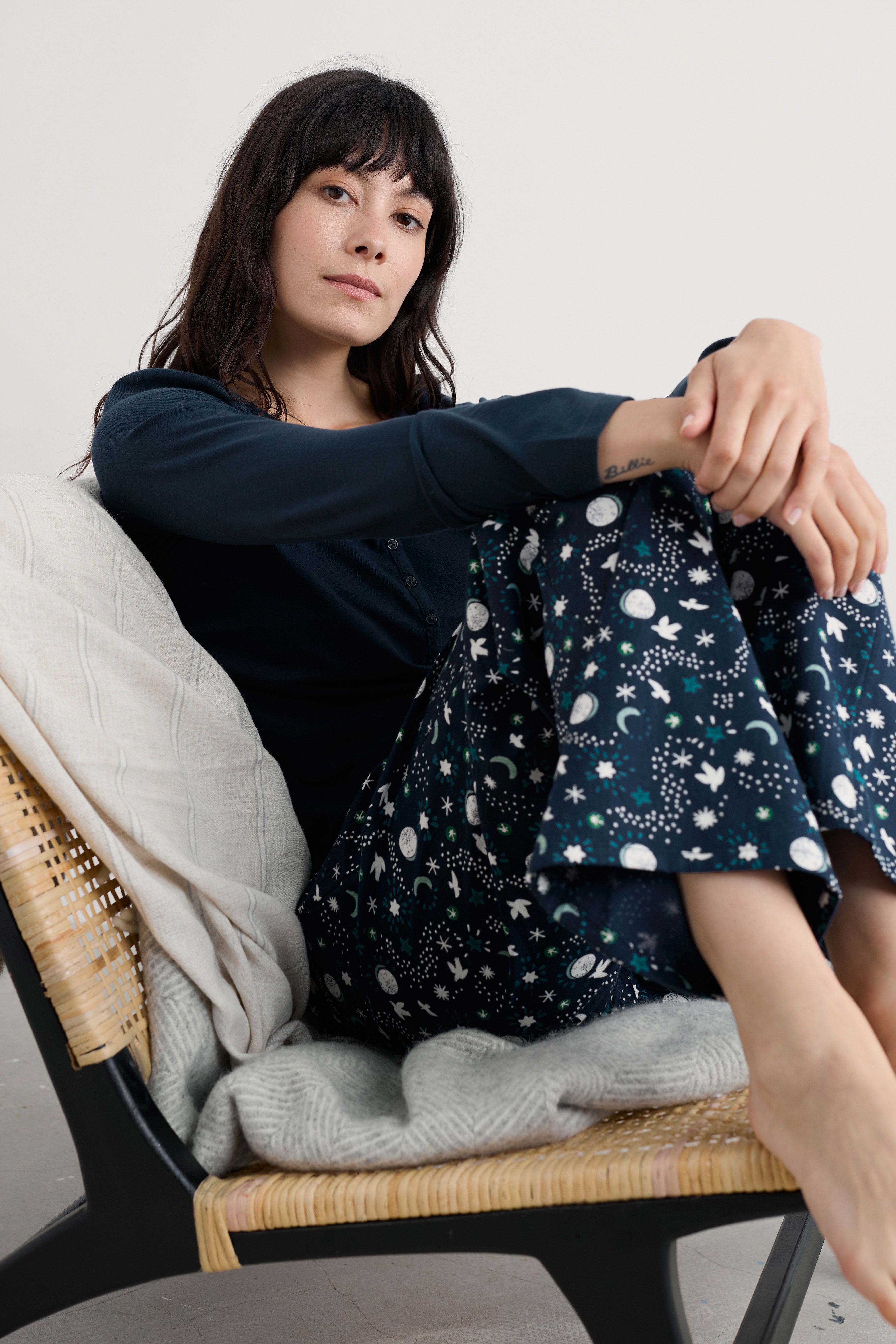 Seasalt Evening Path Pyjamas - Starry Night Maritime