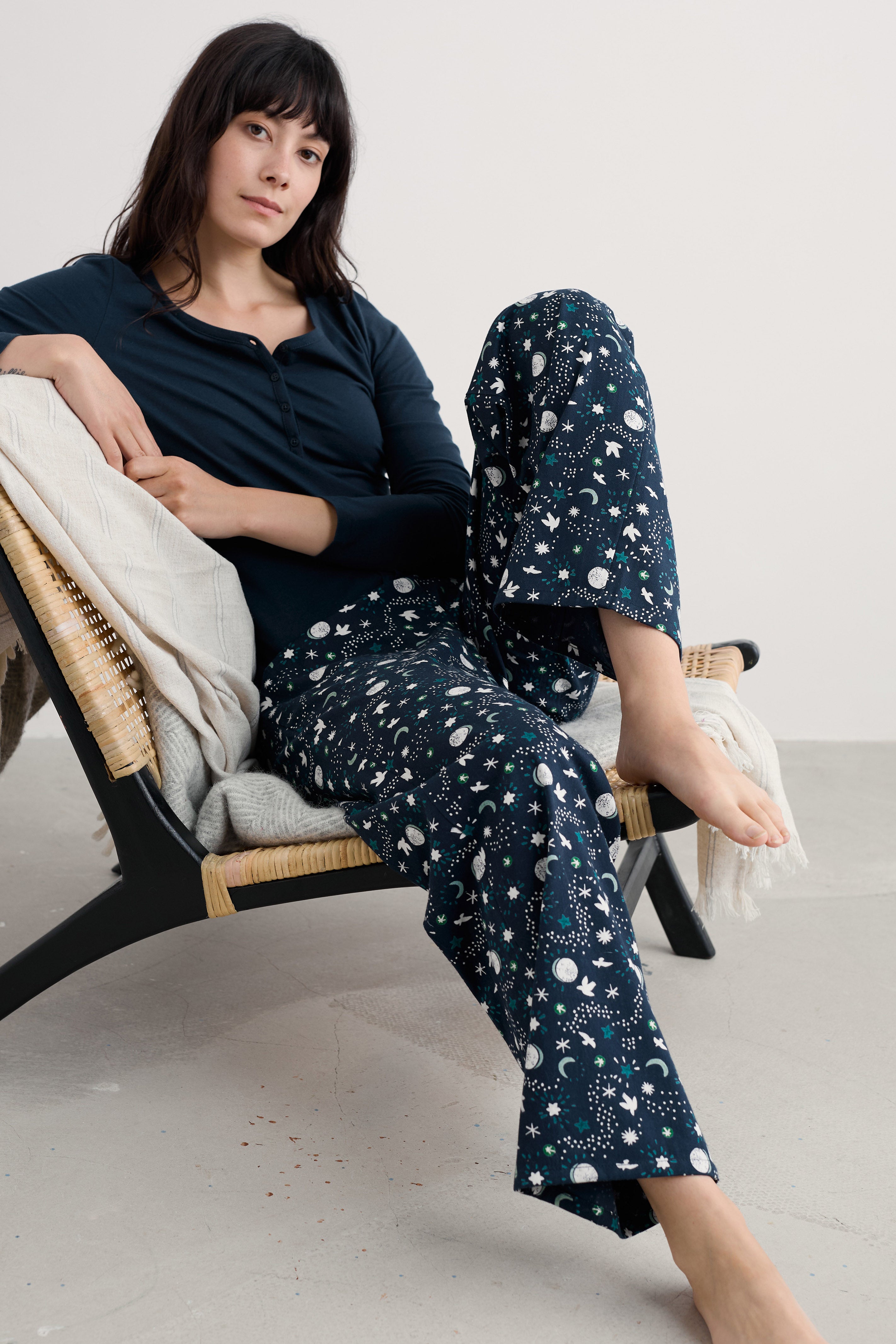 Seasalt Evening Path Pyjamas - Starry Night Maritime