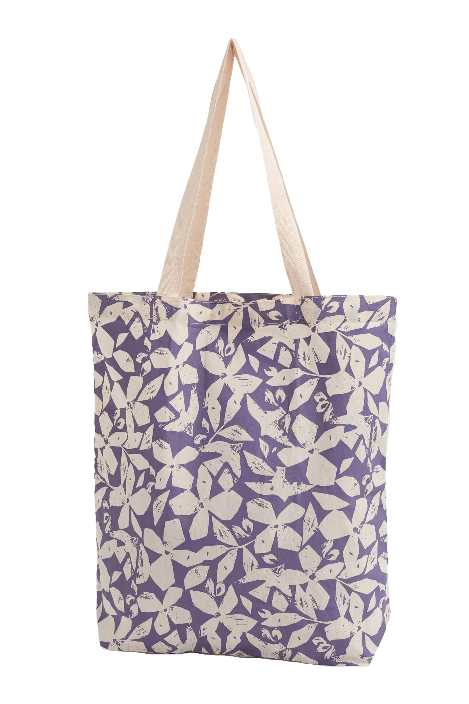 Seasalt Foldaway Canvas Shopper - Headland Collage Echium B-AC27958_36247_OS