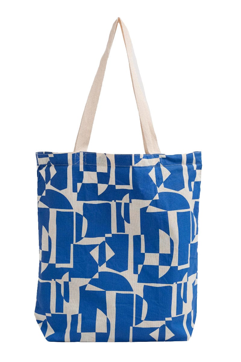 Seasalt Foldaway Canvas Shopper - Paper Forms Cargo Chalk B-AC27958_35433_OS