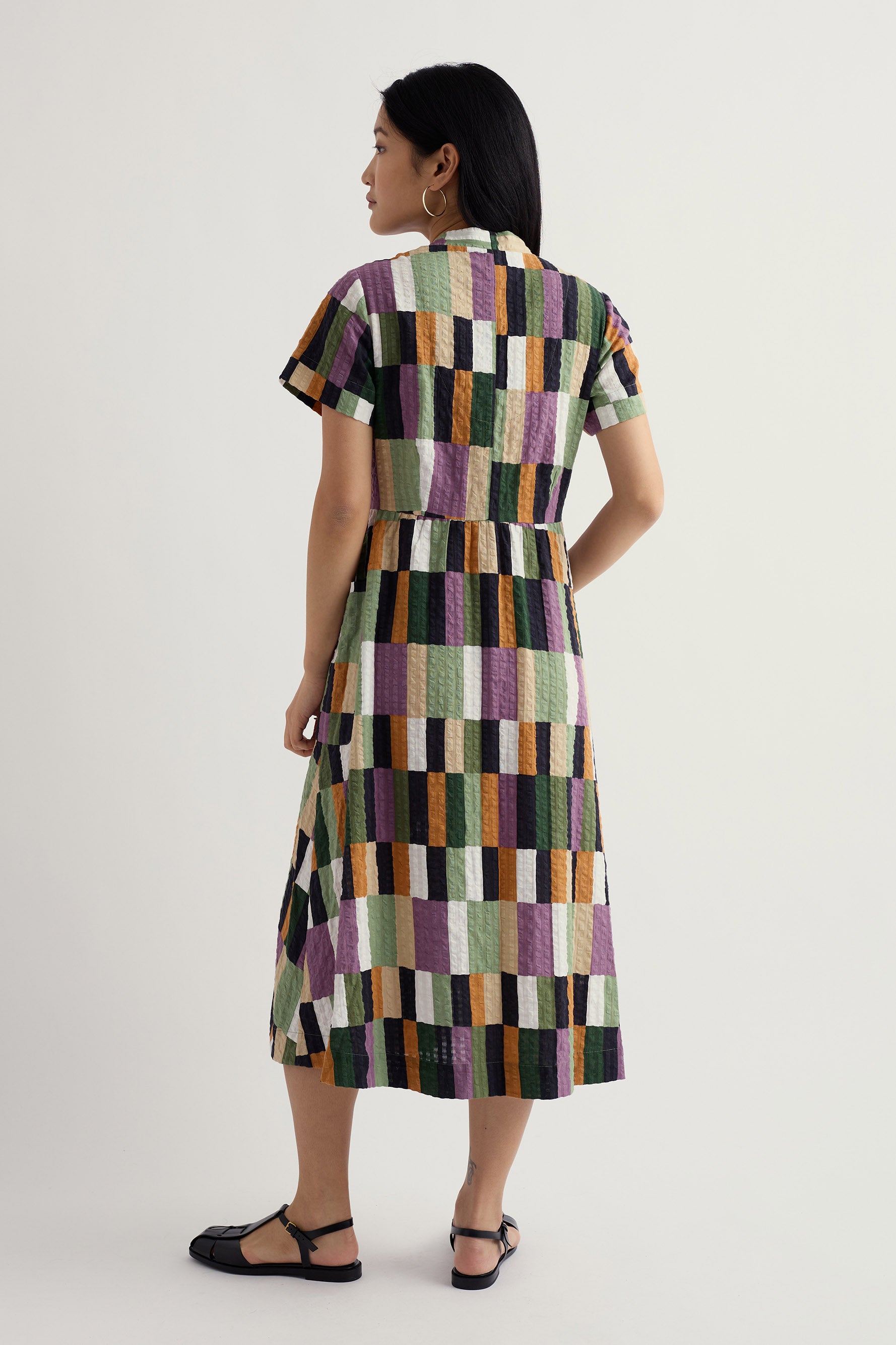 Seasalt Fowen Midi Shirt Dress - Field Colour Dried Basil