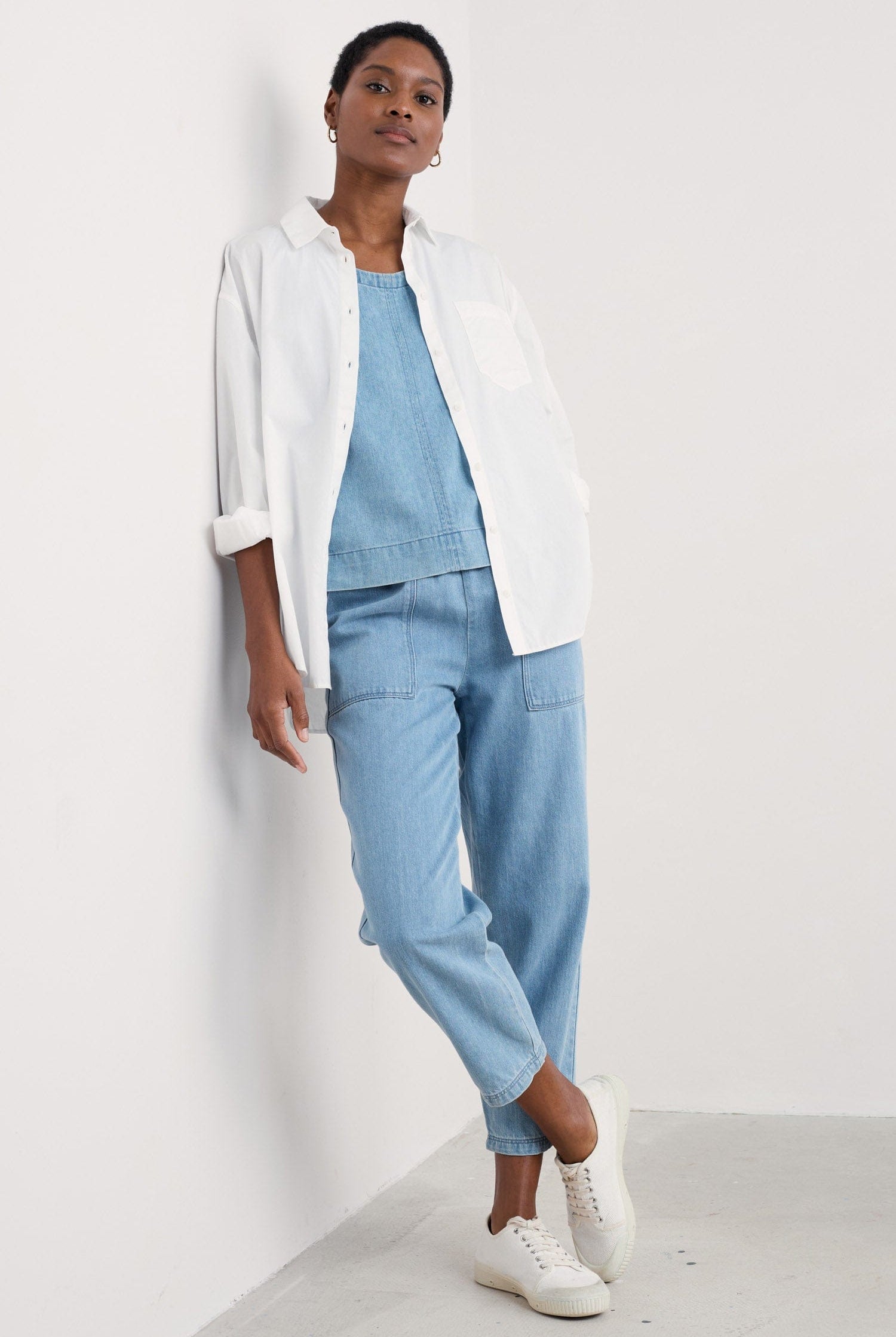 Seasalt Gawen Denim Vest - Light Wash