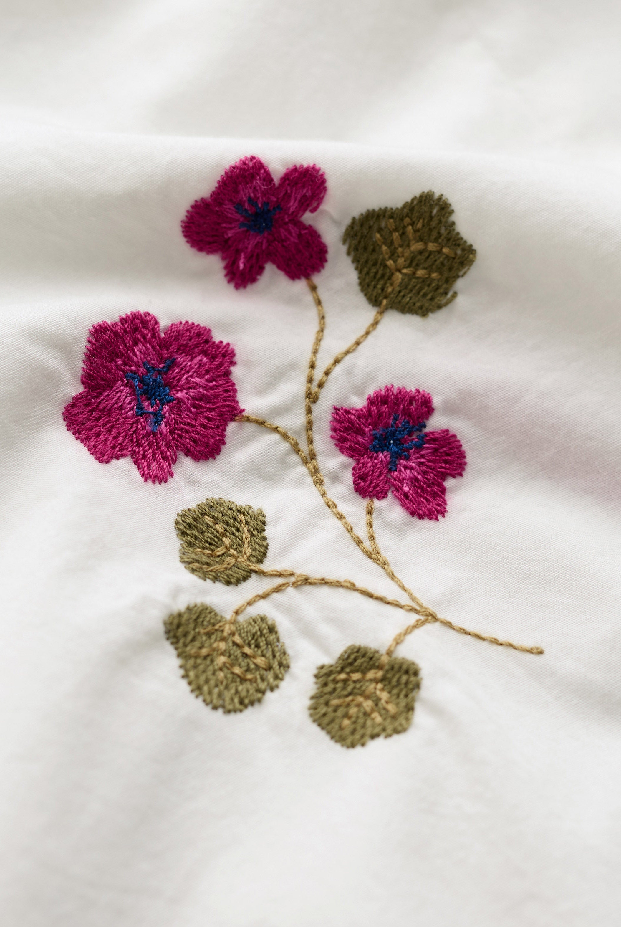 Seasalt Grace Embroidered Top - Flora Embroidery Chalk